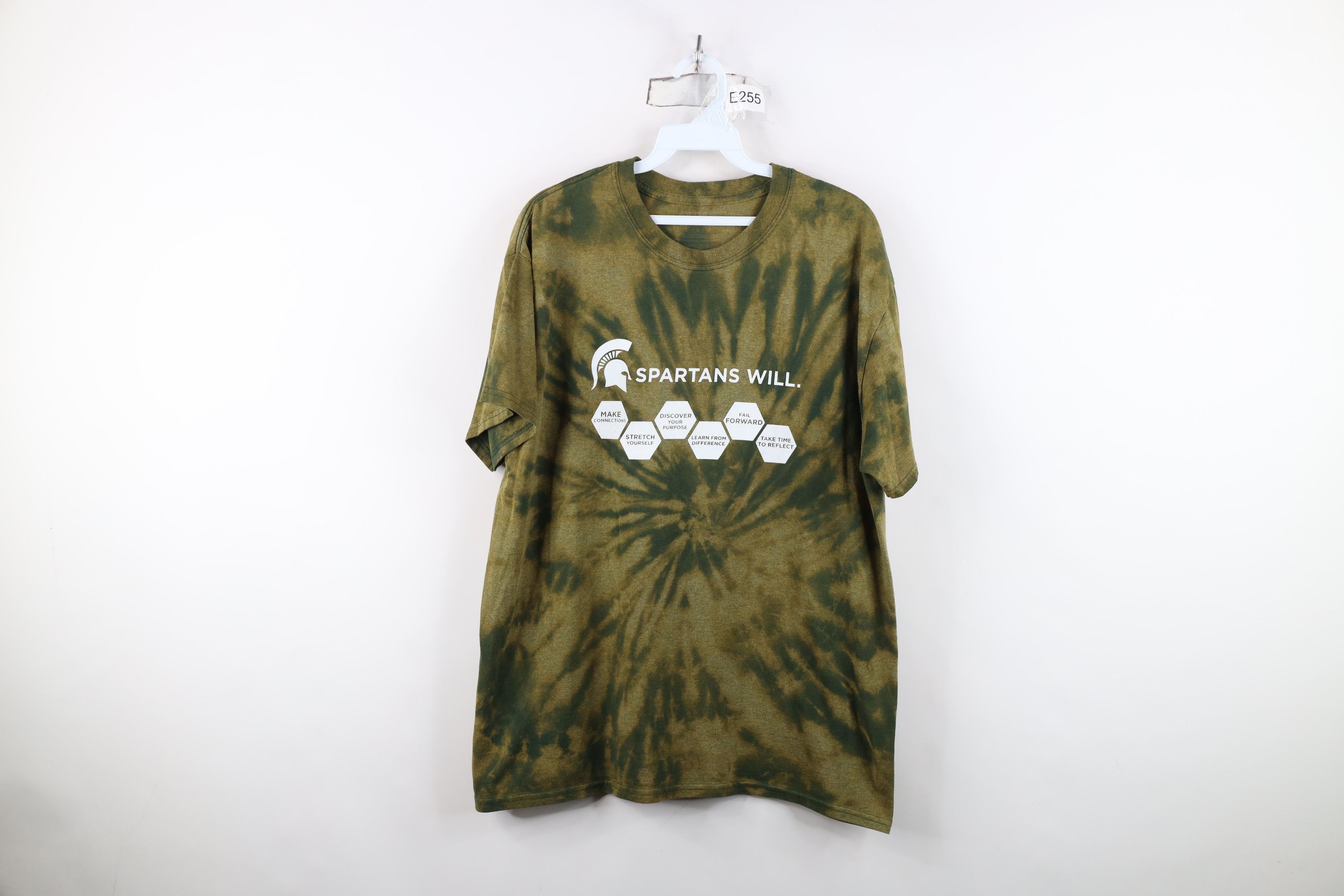 Vintage Y2K Spartans Will Michigan State University T-Shirt Green Size US L / EU 52-54 / 3 - 1 Thumbnail
