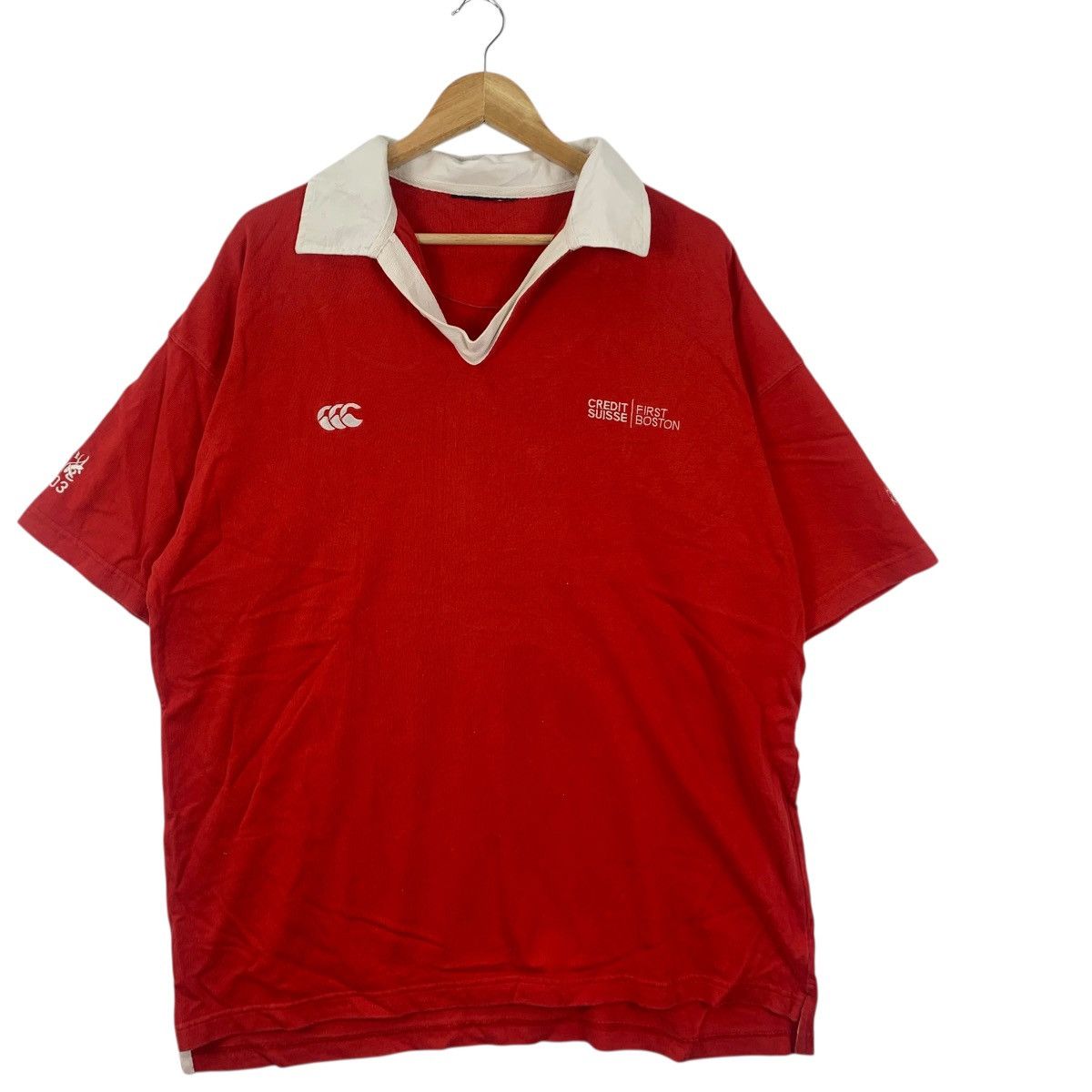 Canterbury of New Zealand Vintage CANTERBURRY CREDIT SUISSE 7 Side Rugby Jersey Polo Size US XXL / EU 58 / 5 - 4 Thumbnail