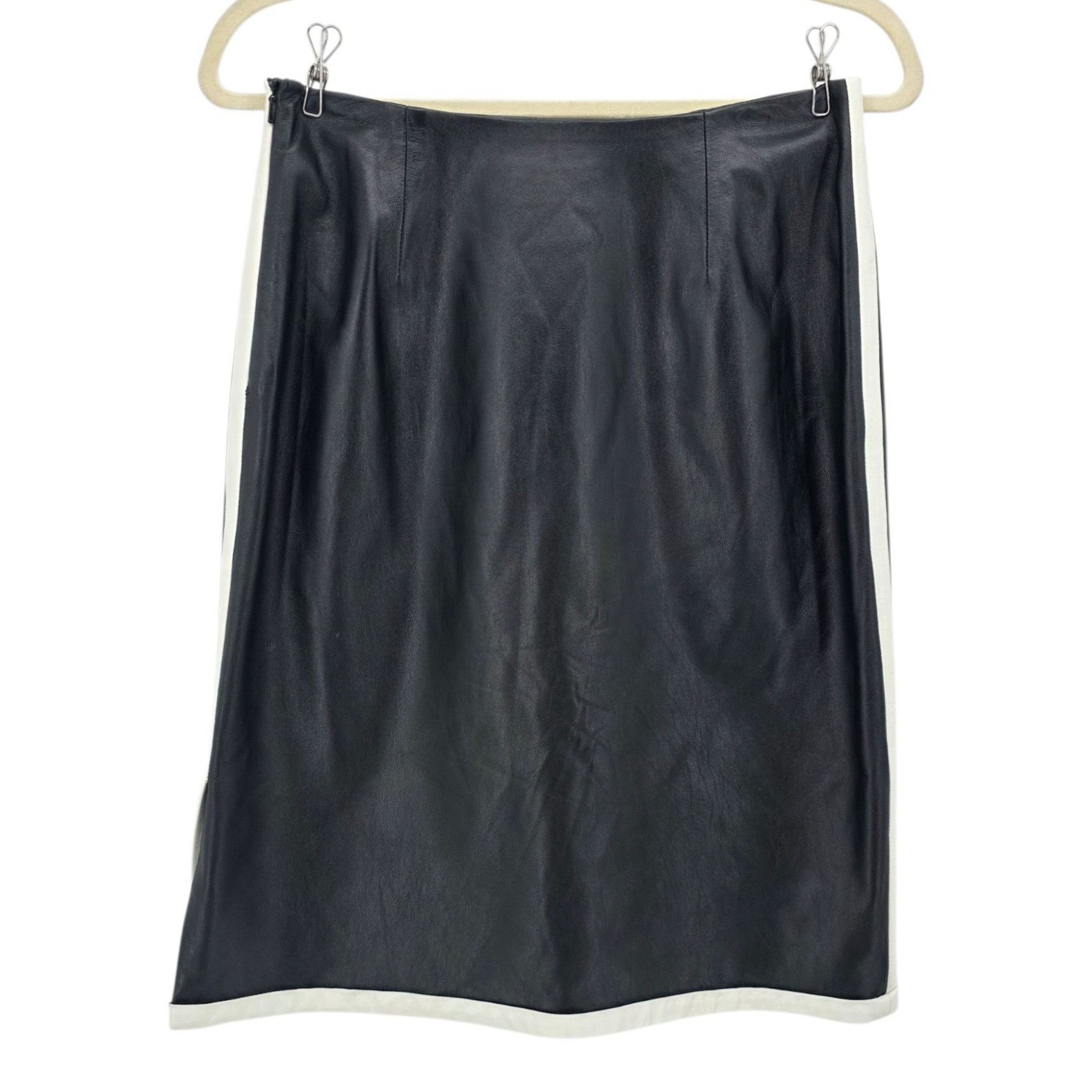 Other Vintage Carlisle Womens 4 Skirt Leather Pencil Knee Length Size 27" / US 4 / IT 40 - 3 Thumbnail