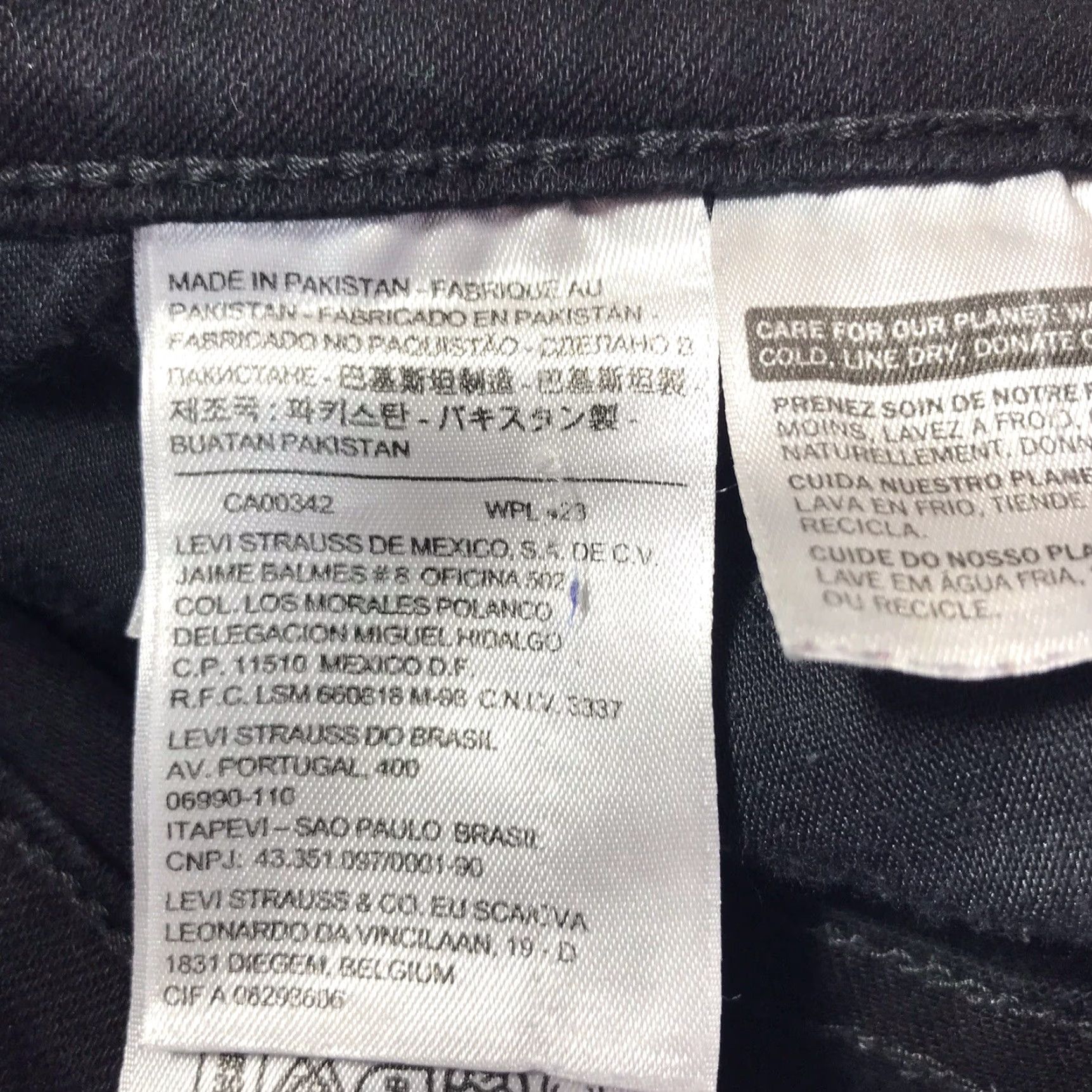 Levi's Levi's Black Denim Jean Leggings Mens Size 33X32 Regular Fit Modern Size US 33 - 3 Thumbnail