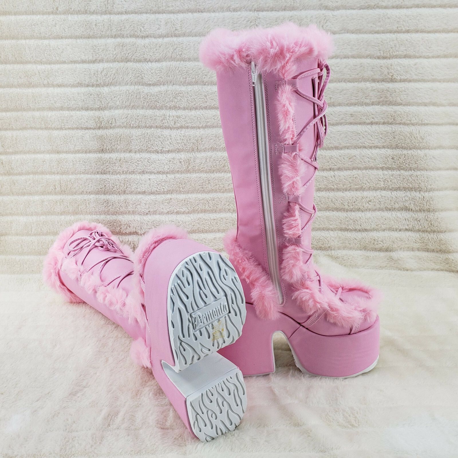 Other Camel 311 Stacked Baby Pink Stomper Platform Pastel Goth Pun Size US 8 / IT 38 - 4 Thumbnail
