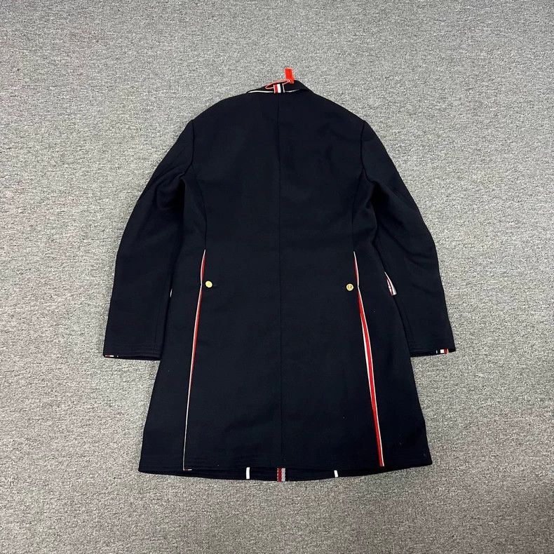 Thom Browne Thom BrowneStriped collar gold-buttoned coat 2503-Nextarrow Size US S / EU 44-46 / 1 - 2 Thumbnail