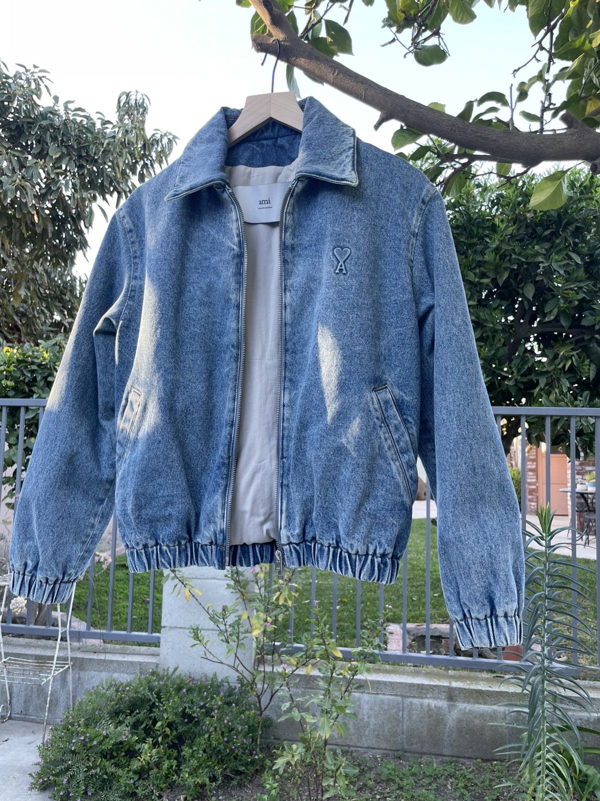 AMI AMI Paris Denim Bomber Jacket XS Blue Size US XS / EU 42 / 0 - 2 Thumbnail