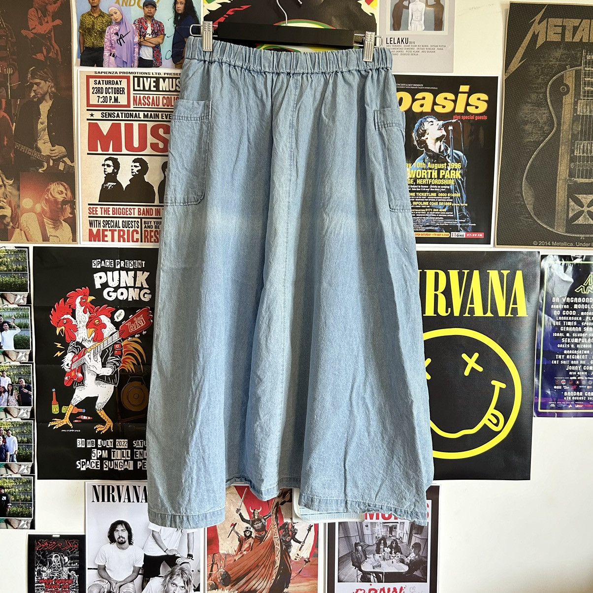 Vintage Vintage Samansa Mos2 Blue Wash Skirt Size 28" / US 6 / IT 42 - 4 Thumbnail