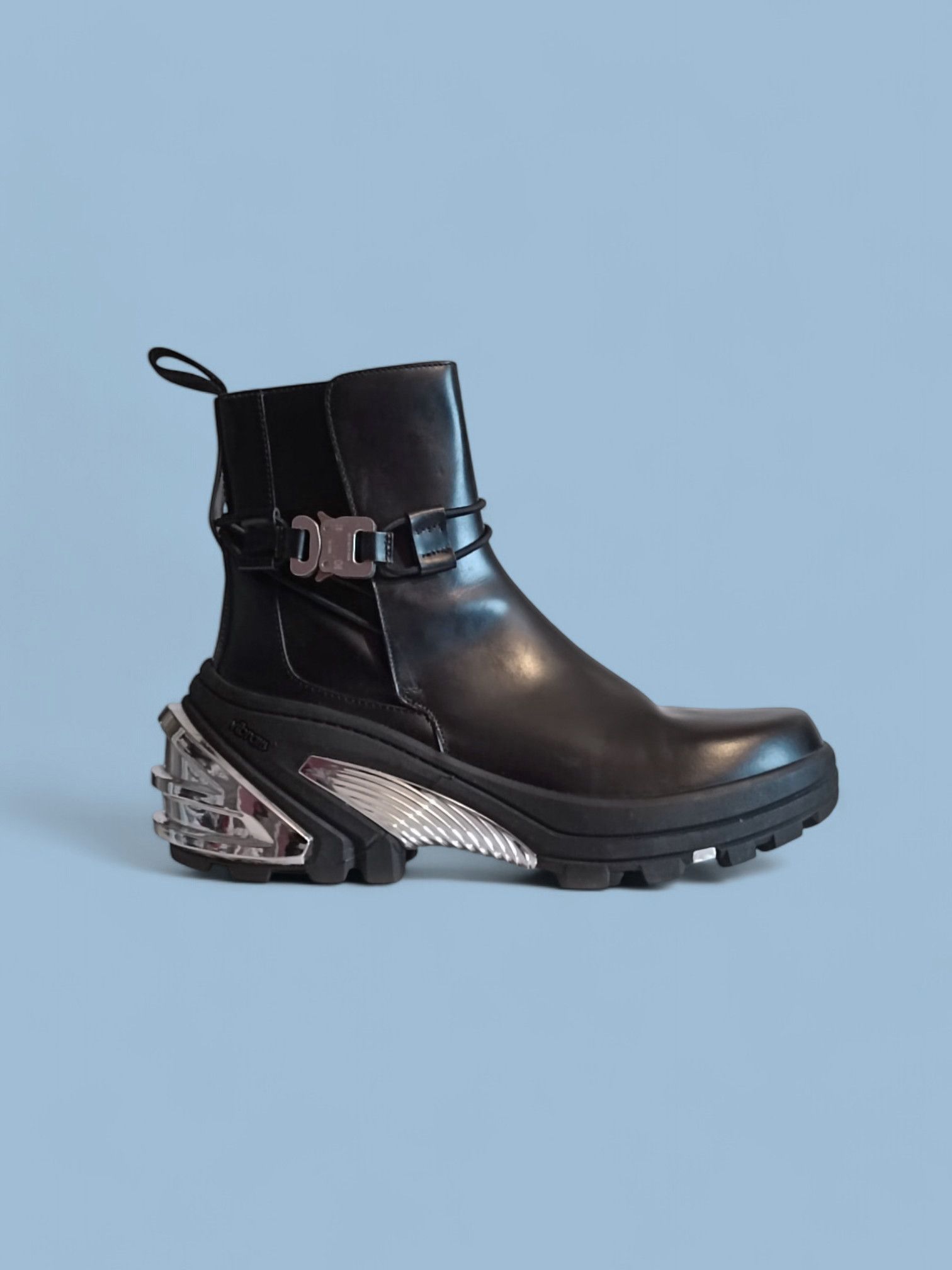 1017 ALYX 9SM Leather and Silver-Tone Chelsea Boots 'Black'