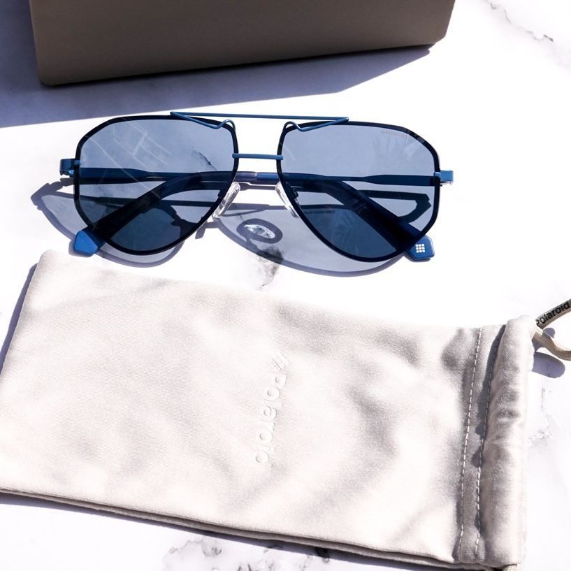Polaroid NEW Polaroid PLD6092/S PJPC3 Blue Sunglasses(PLD6092S-PJPC3) Size ONE SIZE - 4 Thumbnail