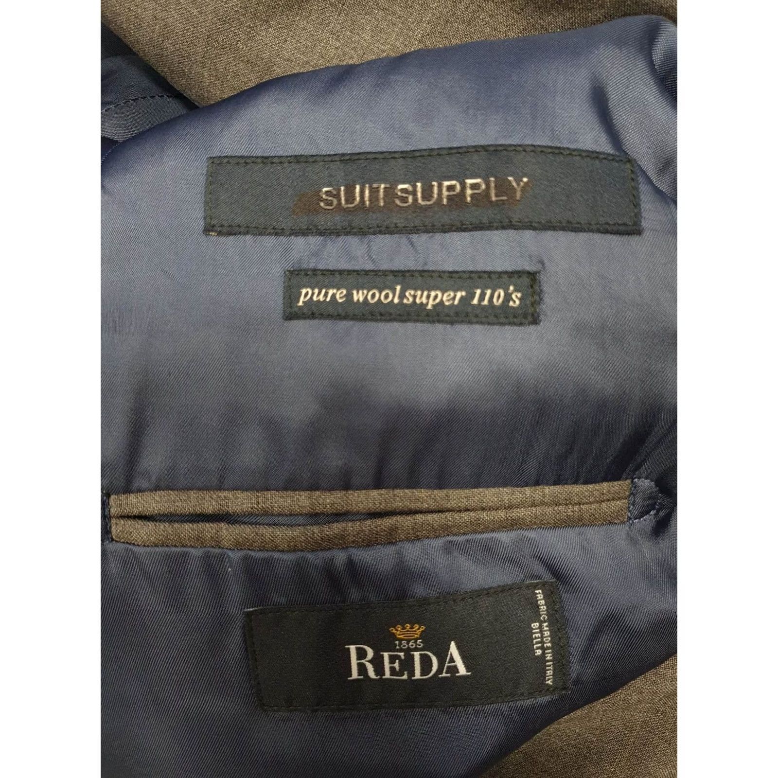 Suitsupply Suitsupply Pure Wool Super 110's Blazer Men's UK 40 Single Breasted Jacket Grey Size 40R - 6 Thumbnail