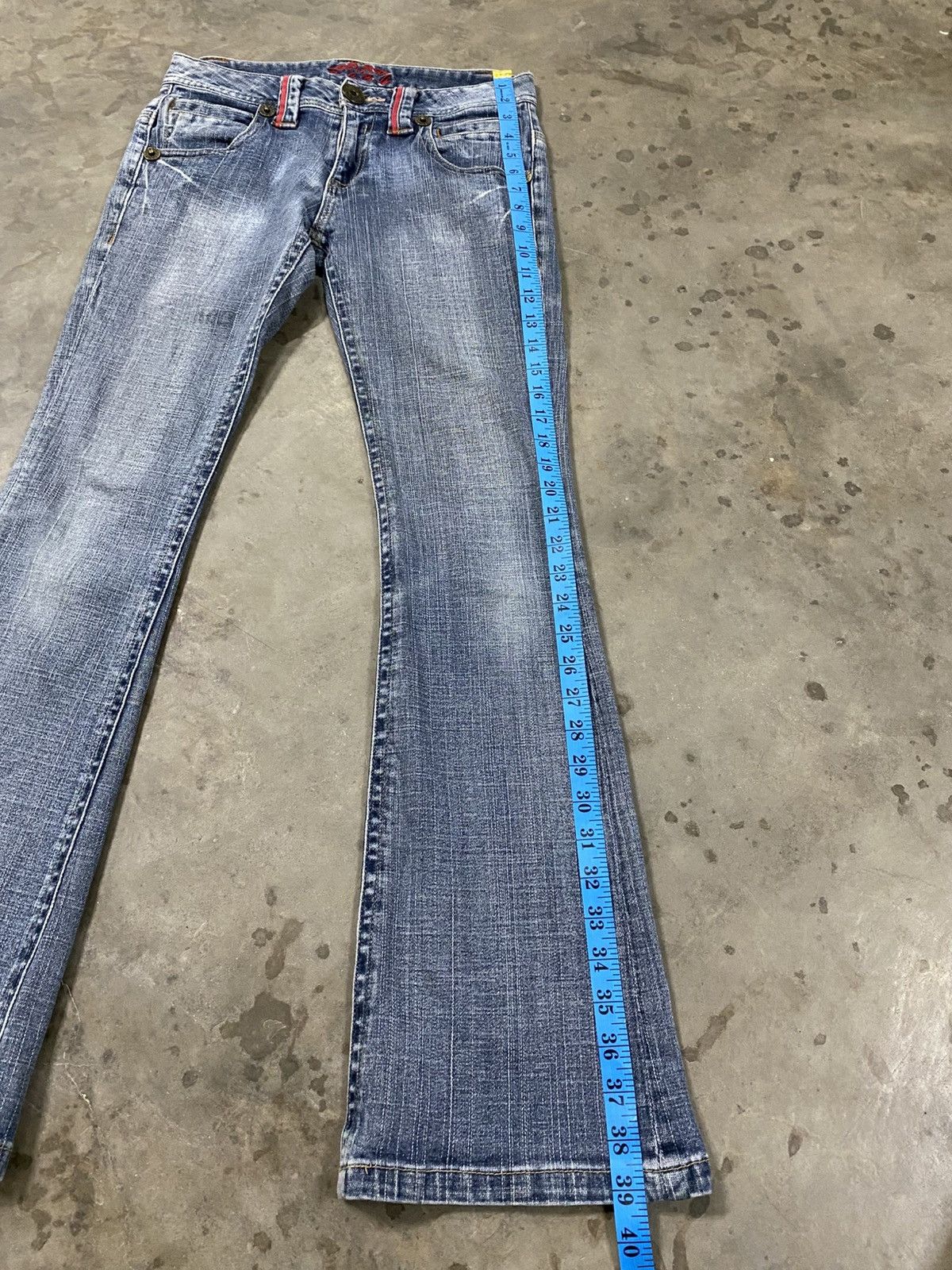 Hysteric Glamour Flare Jeans Japanese BCBG Vintage Wash Blue @309 Size US 28 / EU 44 - 12 Thumbnail
