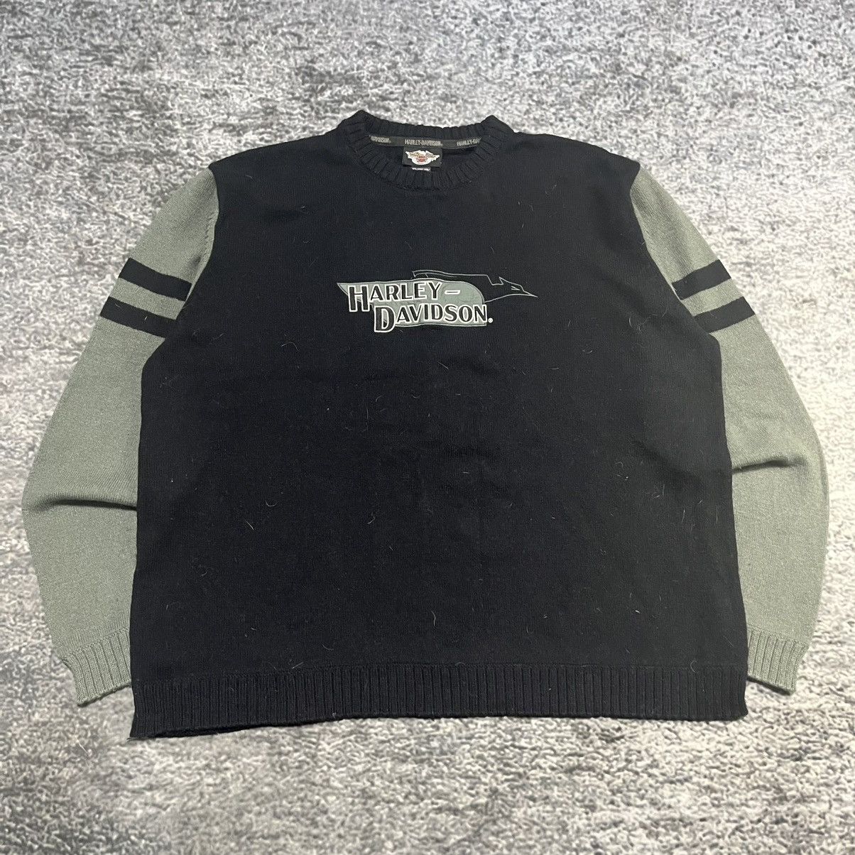 Harley Davidson Vintage Harley Davidson Embroidered Grunge Biker Sweater XXL Size US XXL / EU 58 / 5 - 3 Thumbnail