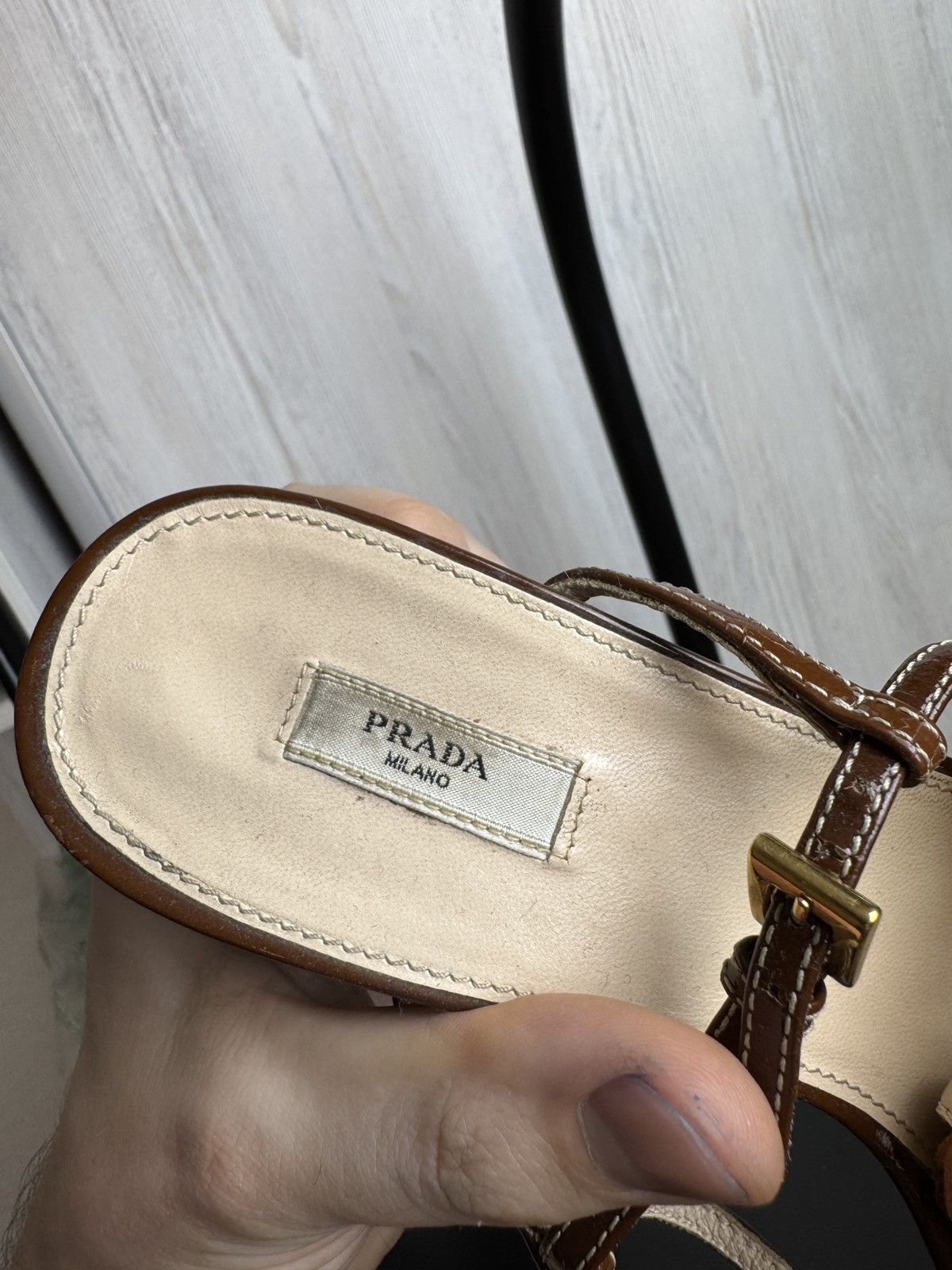 Prada Prada Milano patent leather flower sandals heels Size US 8 / IT 38 - 10 Thumbnail