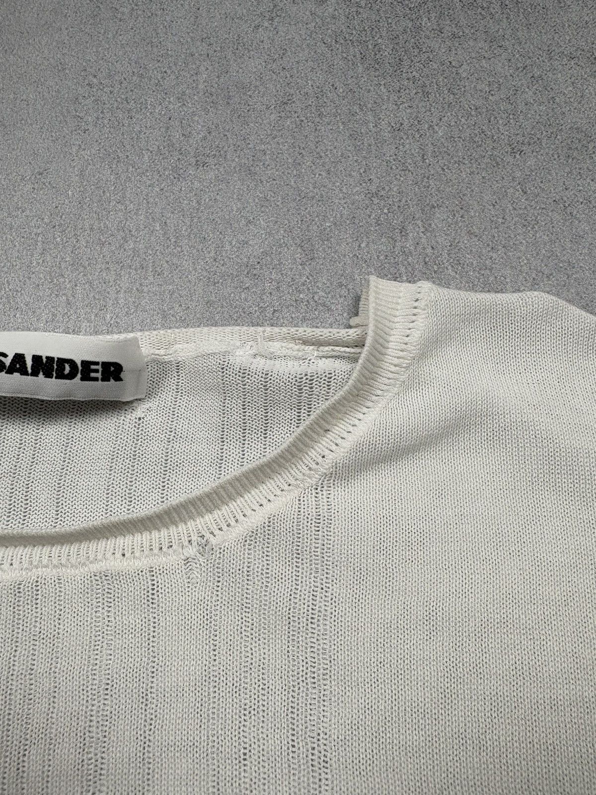 Jil Sander Jil Sander Archive Knit Panel Minimalist Tee Italy 2000s Y2K Size M / US 6-8 / IT 42-44 - 14 Thumbnail