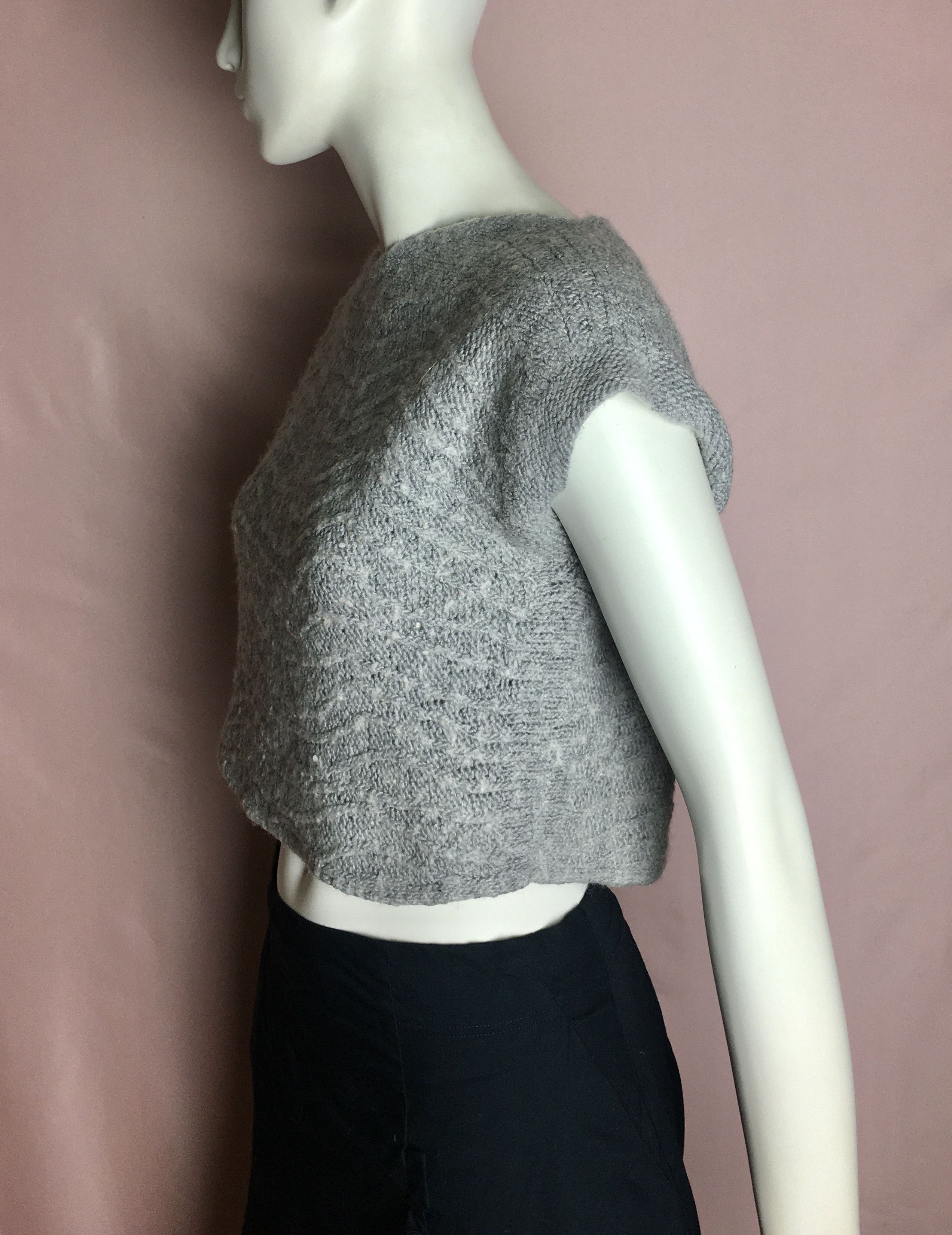 Cop Copine Cop Copine LAUNTER Short Sleeve Cropped Knit Sweater Sz S Size S / US 4 / IT 40 - 5 Thumbnail