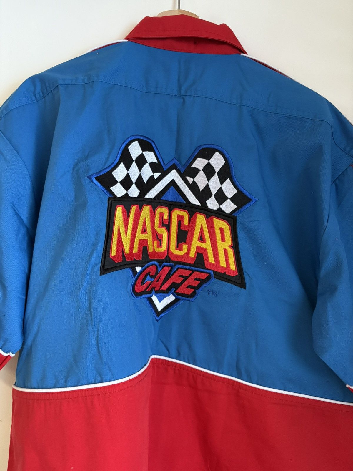 NASCAR Vintage NASCAR Cafe racing button-up in bold red/blue Size US XL / EU 56 / 4 - 1 Thumbnail
