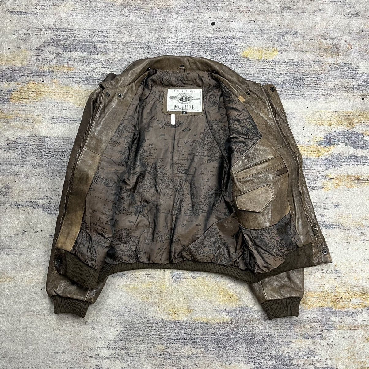 Japanese Brand Vintage harajuku leather bomber flight jacket Size US L / EU 52-54 / 3 - 5 Thumbnail