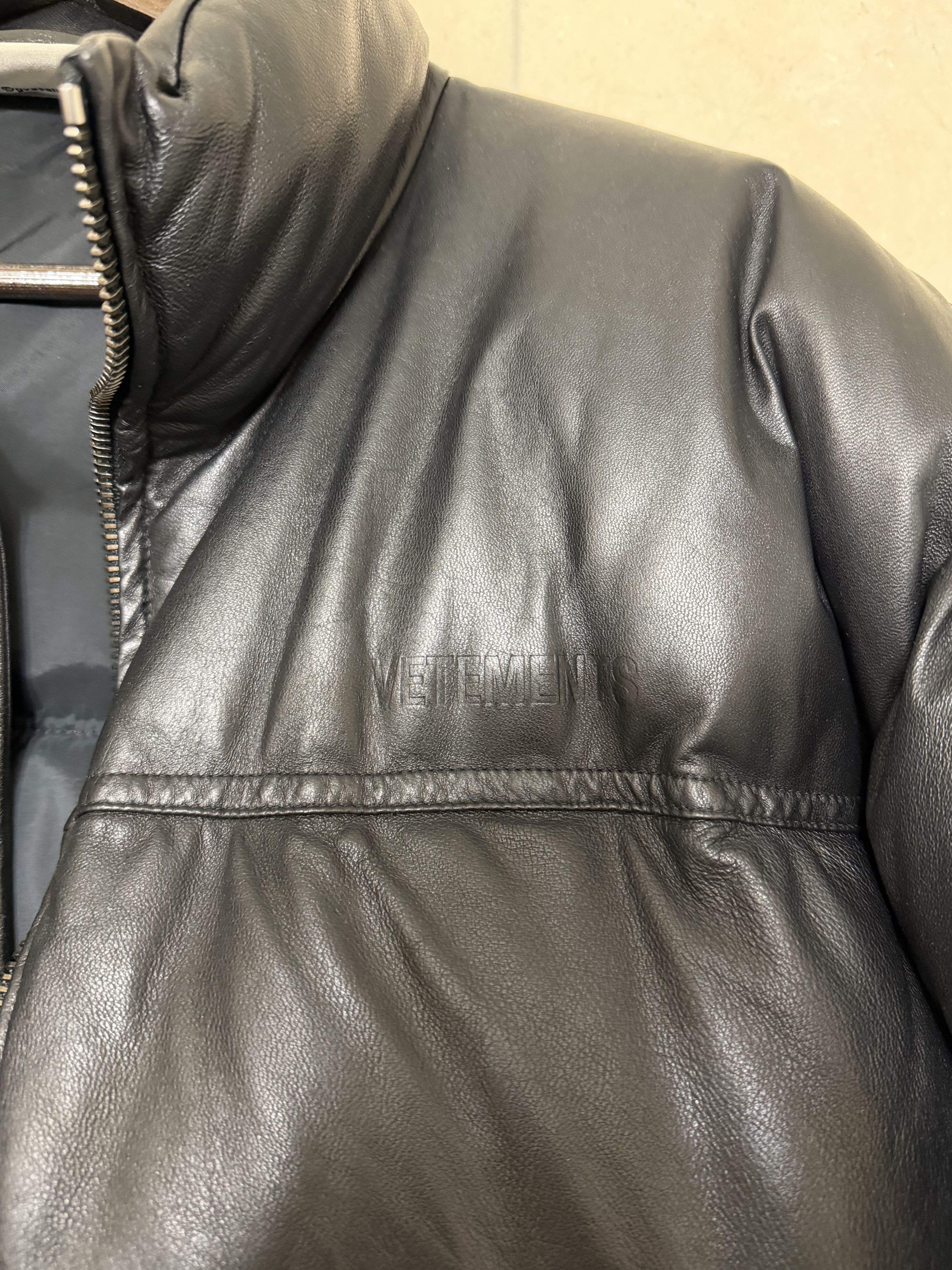 Vetements Vetements Leather Down Puffer Jacket Size US M / EU 48-50 / 2 - 8 Thumbnail