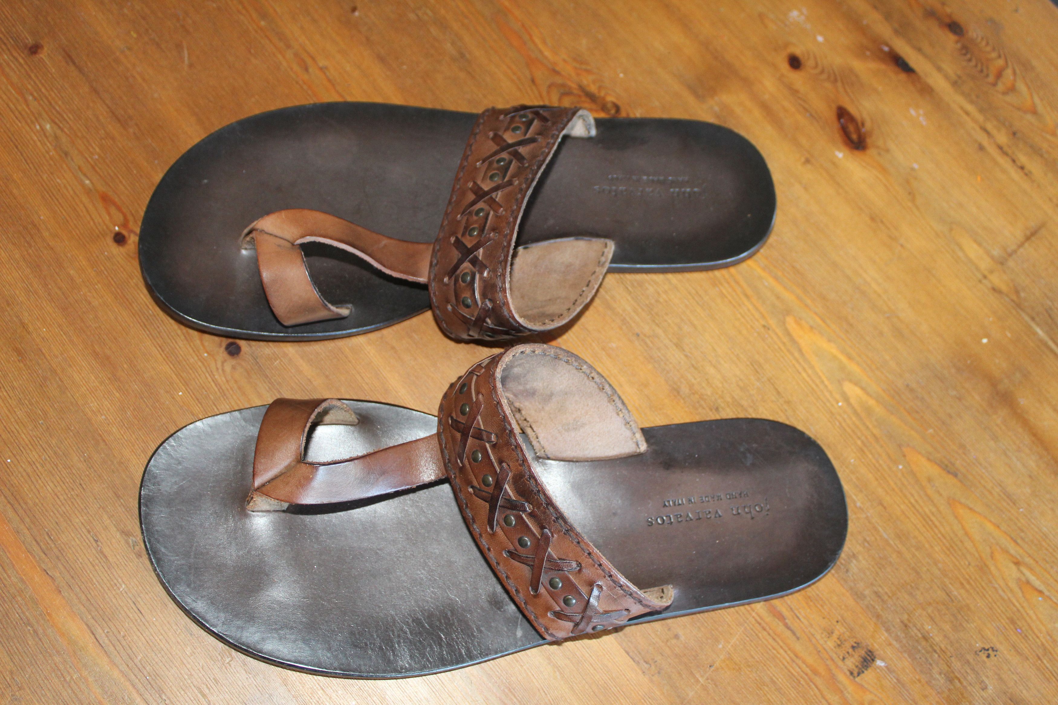 Vintage John Varvatos Leather Brown Mules selling