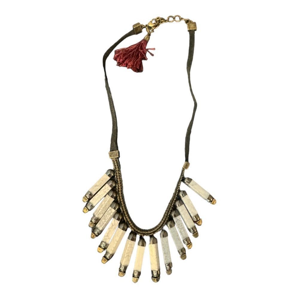Other White marble dangle statement necklace Size ONE SIZE - 3 Thumbnail