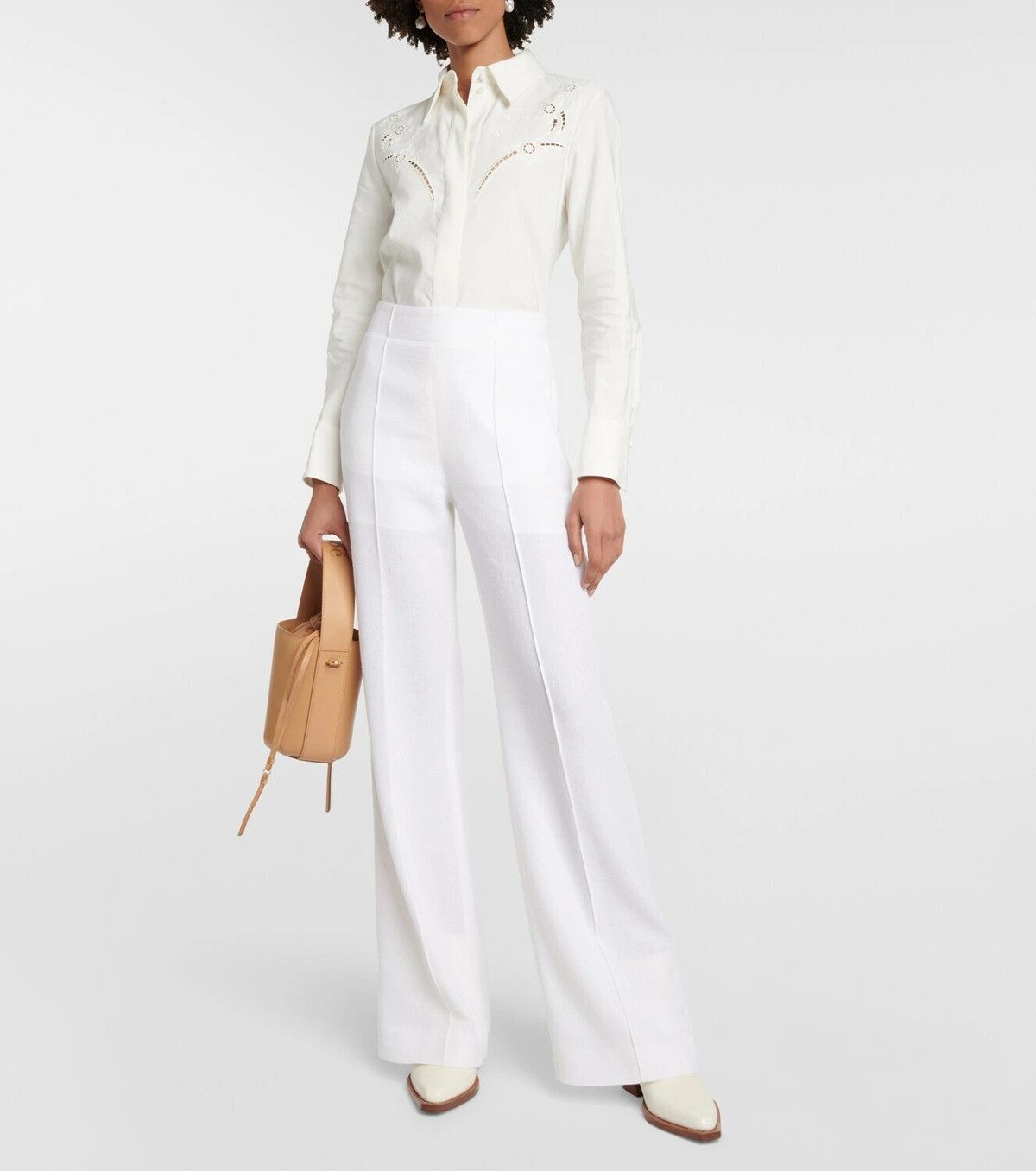 Chloe o1y0825 Sweatpant in White Size 27" / US 4 / IT 40 - 4 Thumbnail