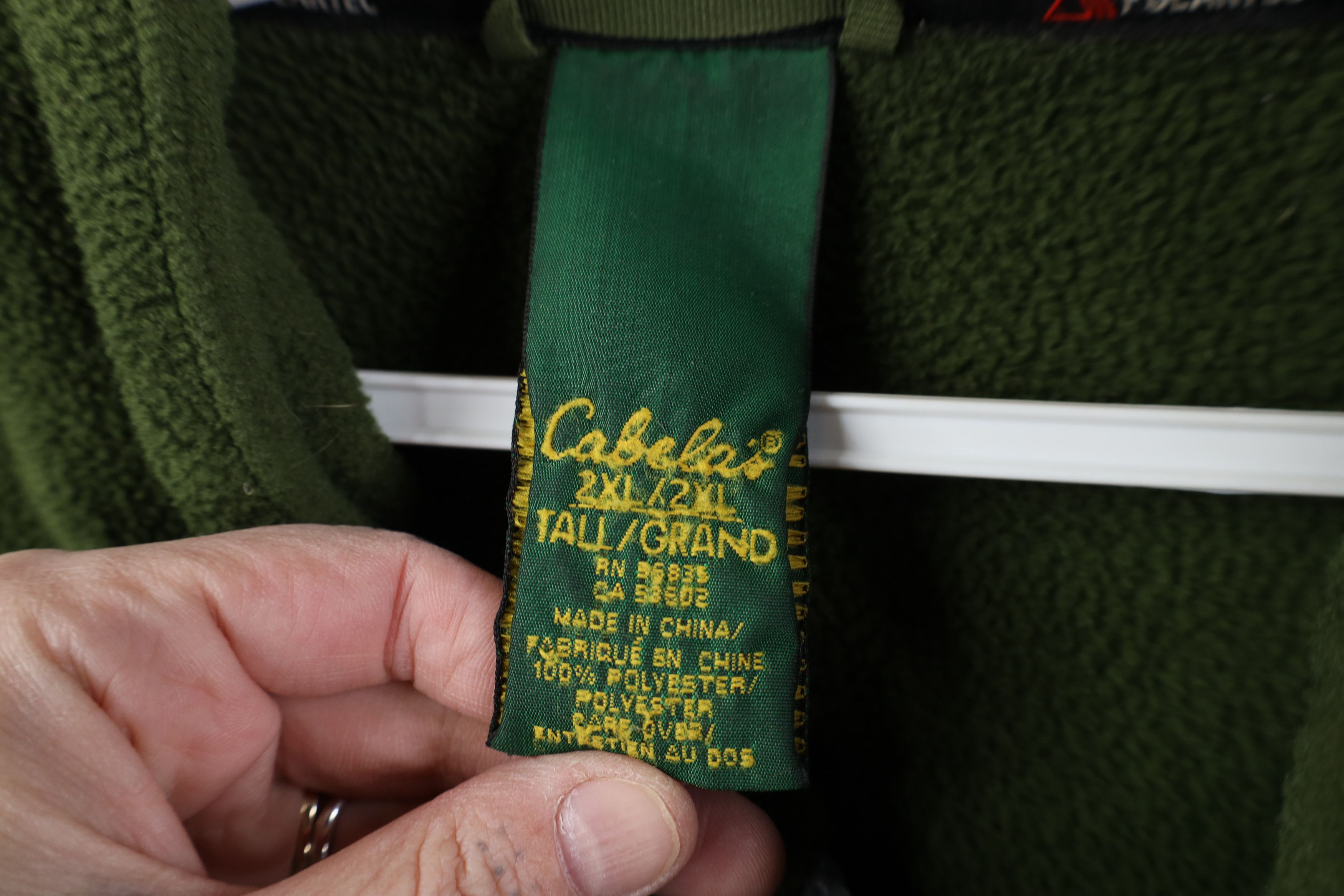 Cabelas Vintage Cabelas Polartec Fleece Full Zip Jacket Green Size US XXL / EU 58 / 5 - 10 Thumbnail