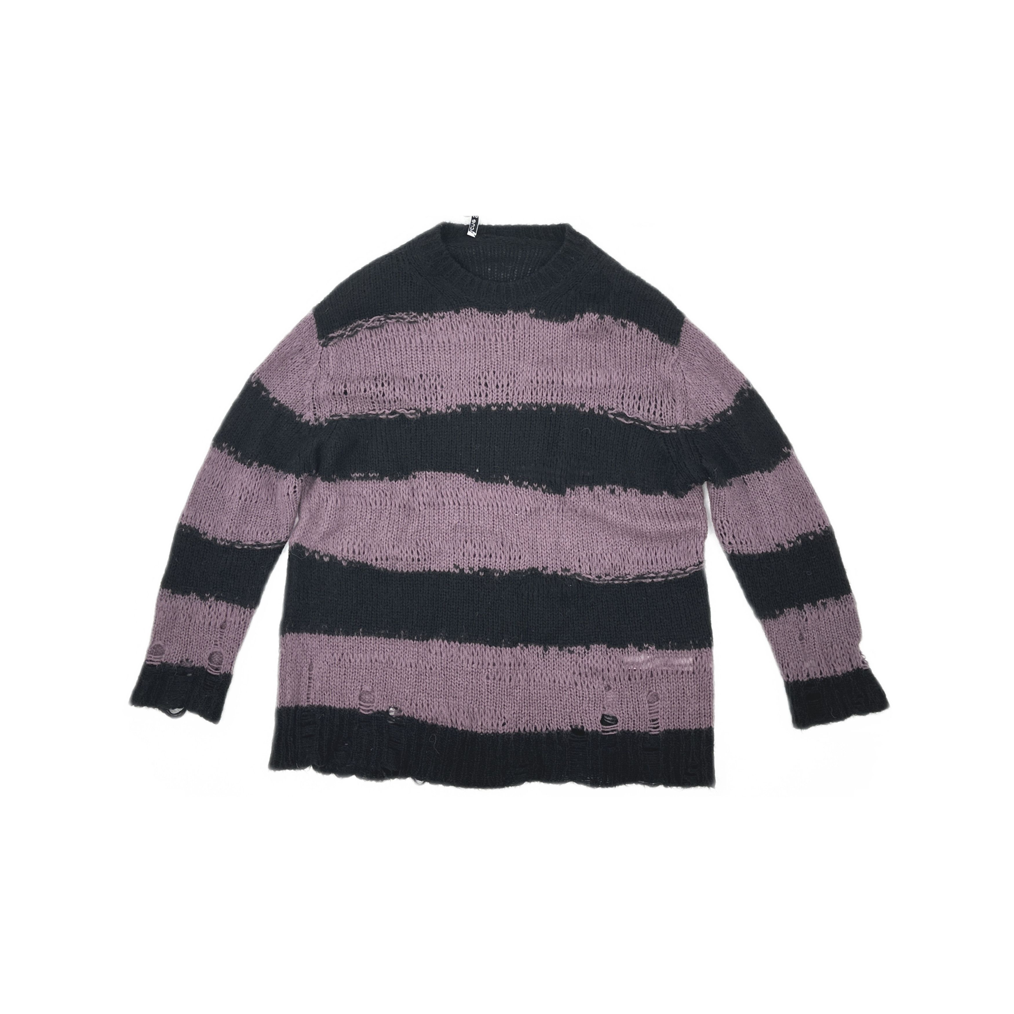 Acne Studios Acne Studios Distressed Striped Mohair Sweater Size S Size S / US 4 / IT 40 - 1 Thumbnail