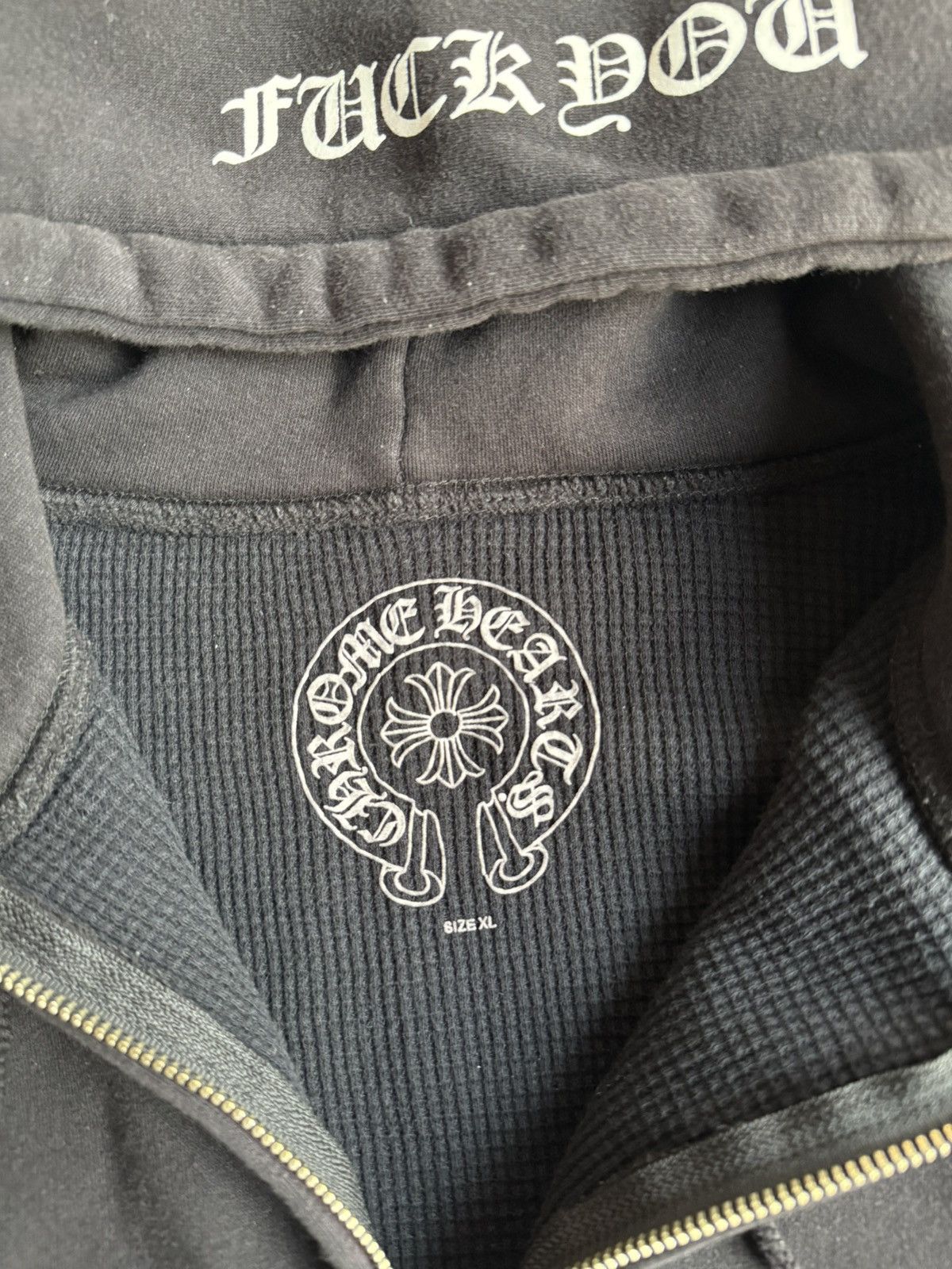 Chrome Hearts Chrome Hearts Thermal Thick „Fuck You“ Zip Logo Hoodie Sz.XL Size US XL / EU 56 / 4 - 4 Thumbnail