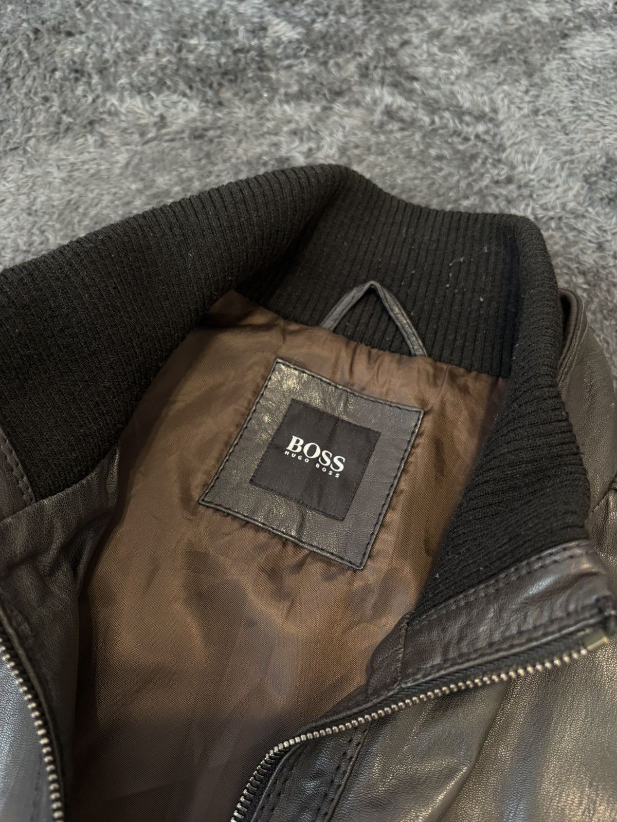 Hugo Boss Hugo Boss Luxury Goat Leather Jacket Size US L / EU 52-54 / 3 - 8 Thumbnail