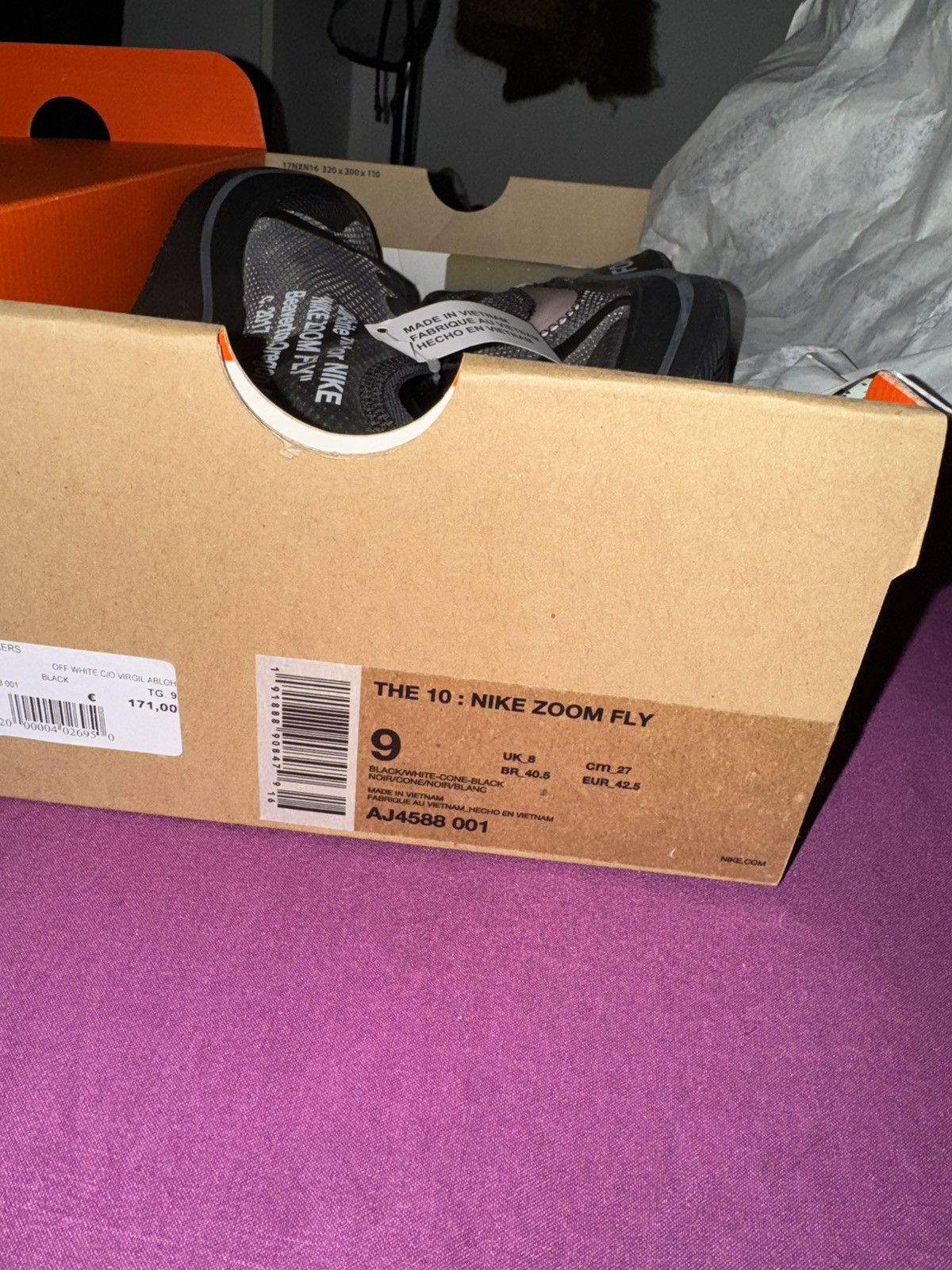 Nike × Off-White Nike zoom fly x off white black Size US 9 / EU 42 - 3 Thumbnail