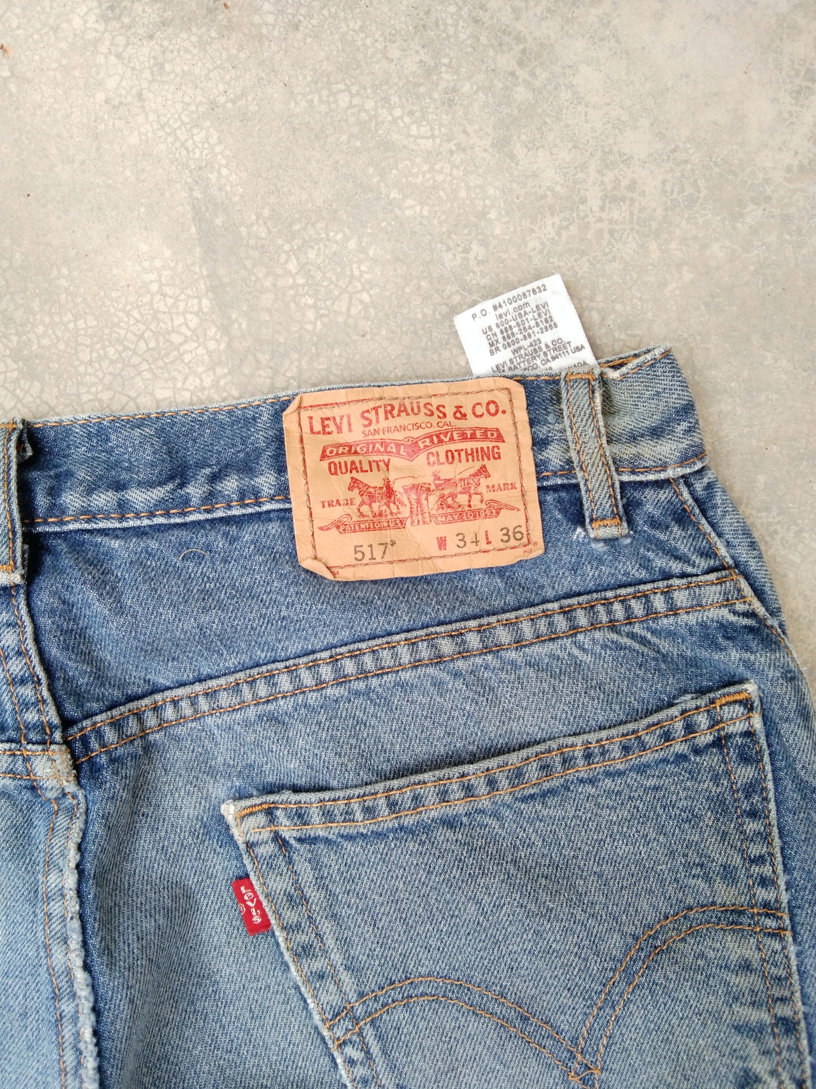 Jean × Levi's × Vintage Vintage Levis 517 Boot Cut Distressed Jeans 34x36 Size US 34 / EU 50 - 3 Thumbnail