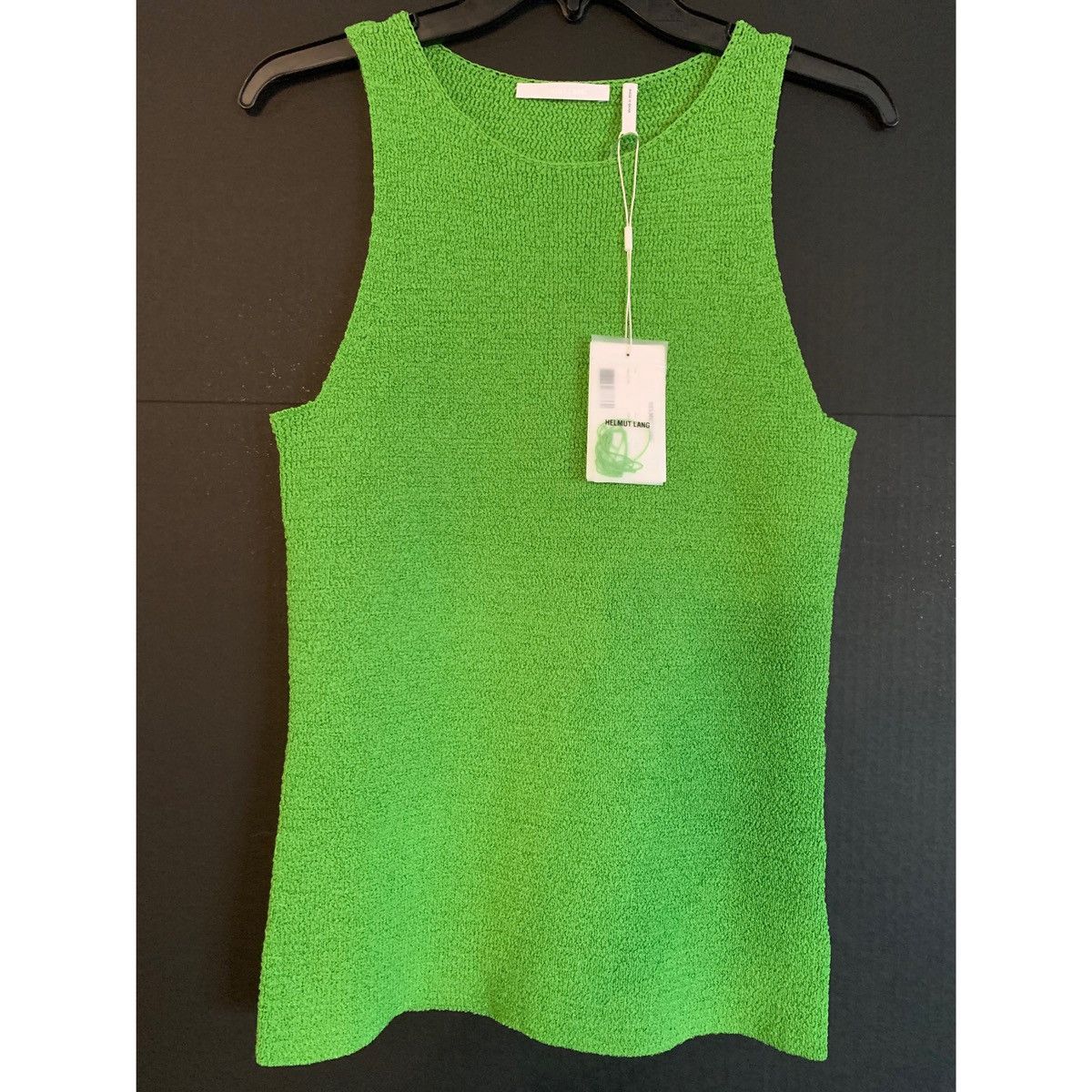 Helmut Lang HELMUT LANG GREEN KNIT LUXURY TANK TOP Size L / US 10 / IT 46 - 1 Thumbnail