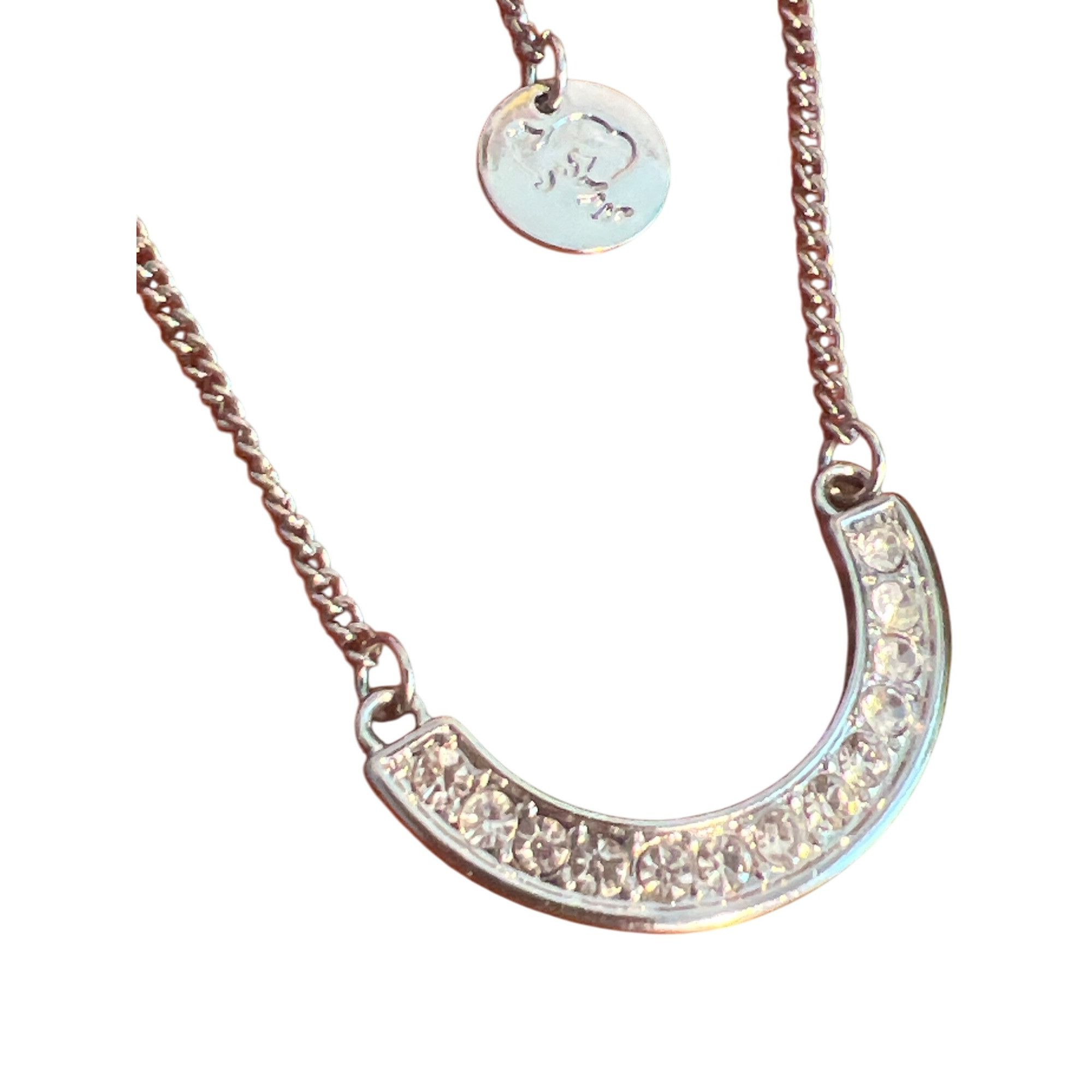 Other Mint Mongoose Silver Tone Necklace Crescent Half Circle Clea Size ONE SIZE - 2 Thumbnail