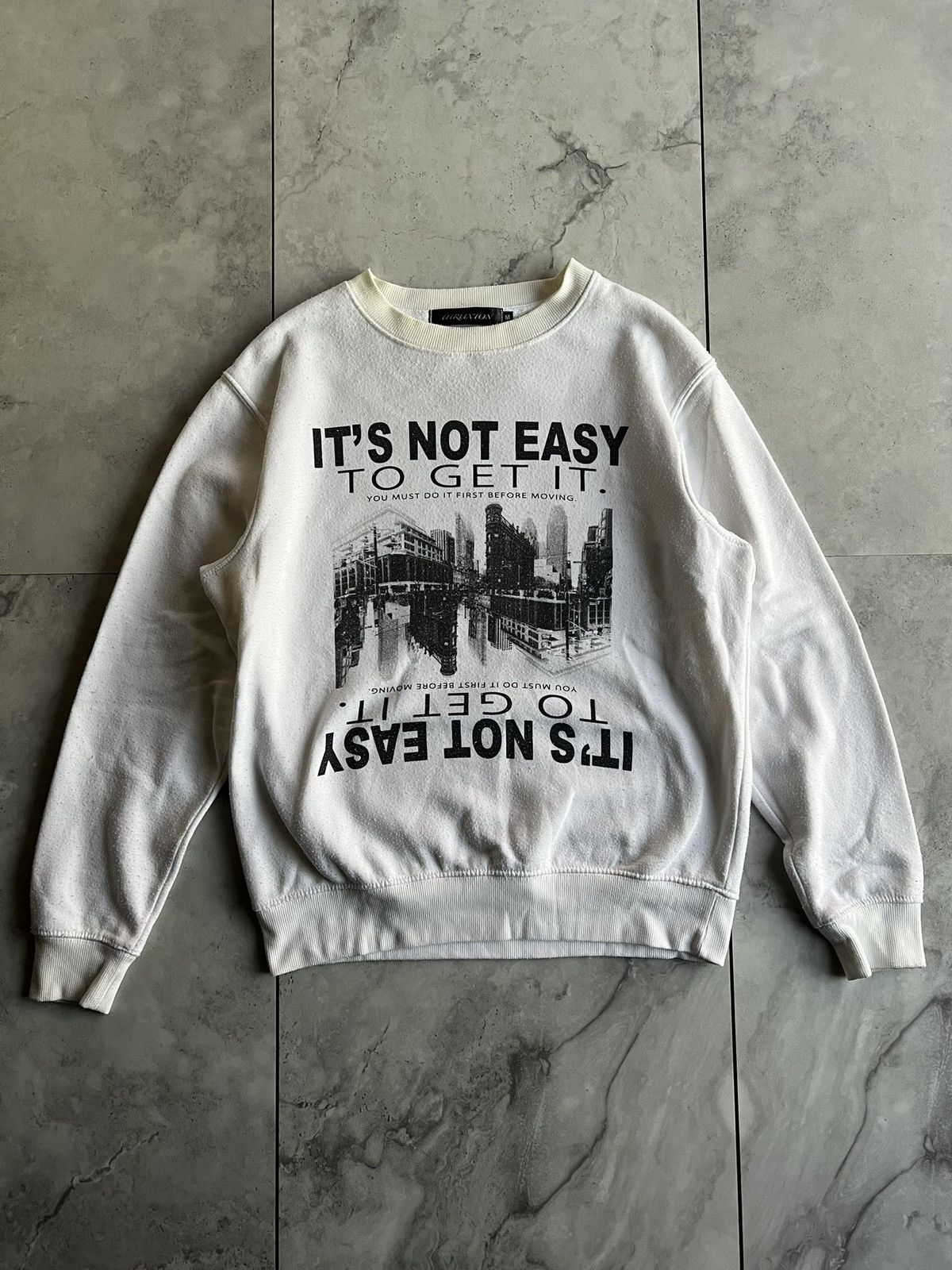 Japanese Brand Thruxton “It’s not Easy” Sweater Size US L / EU 52-54 / 3 - 1 Thumbnail