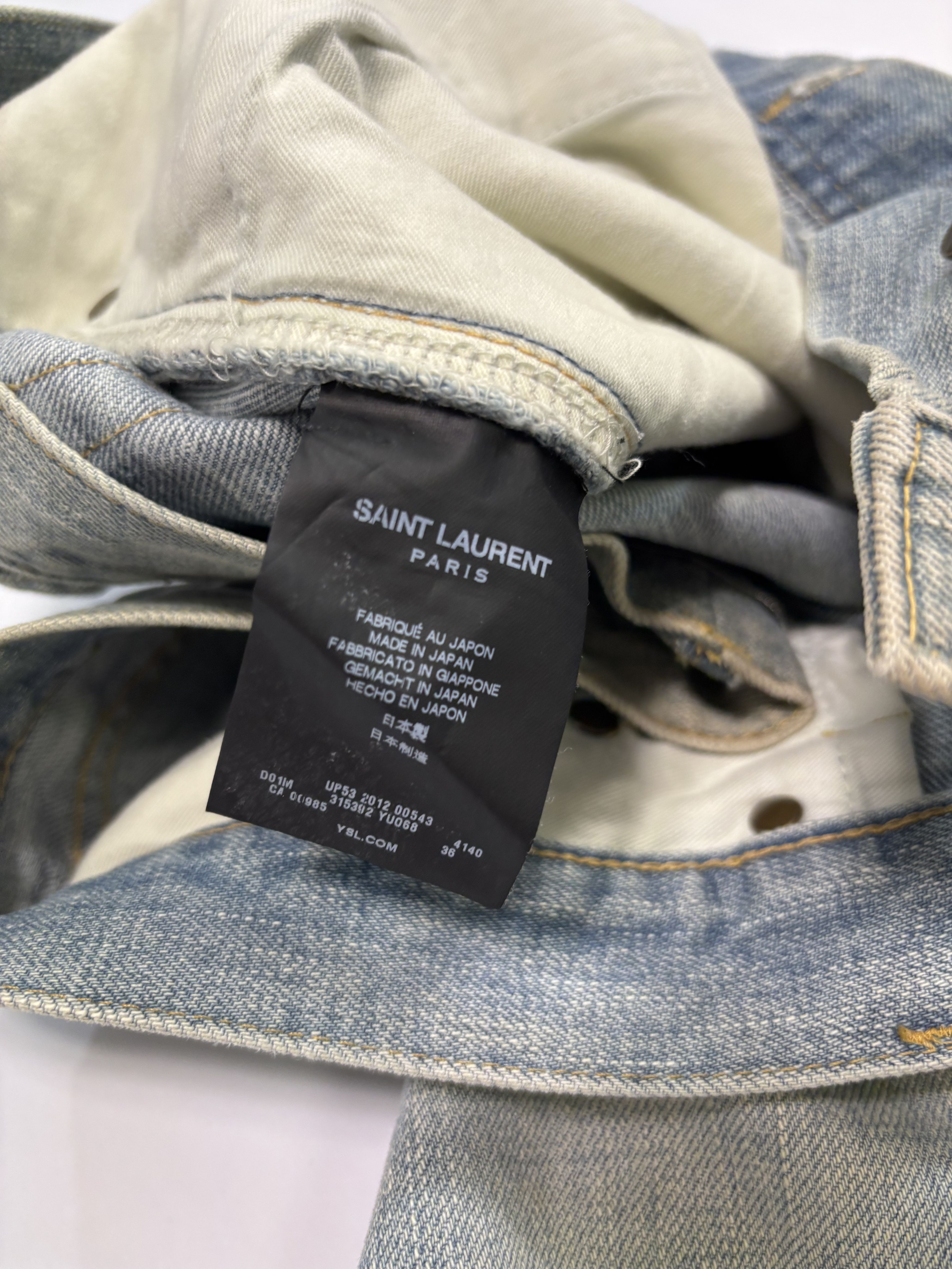Saint Laurent Paris Saint Laurent Faded Blue Pants Size US 36 / EU 52 - 3 Thumbnail