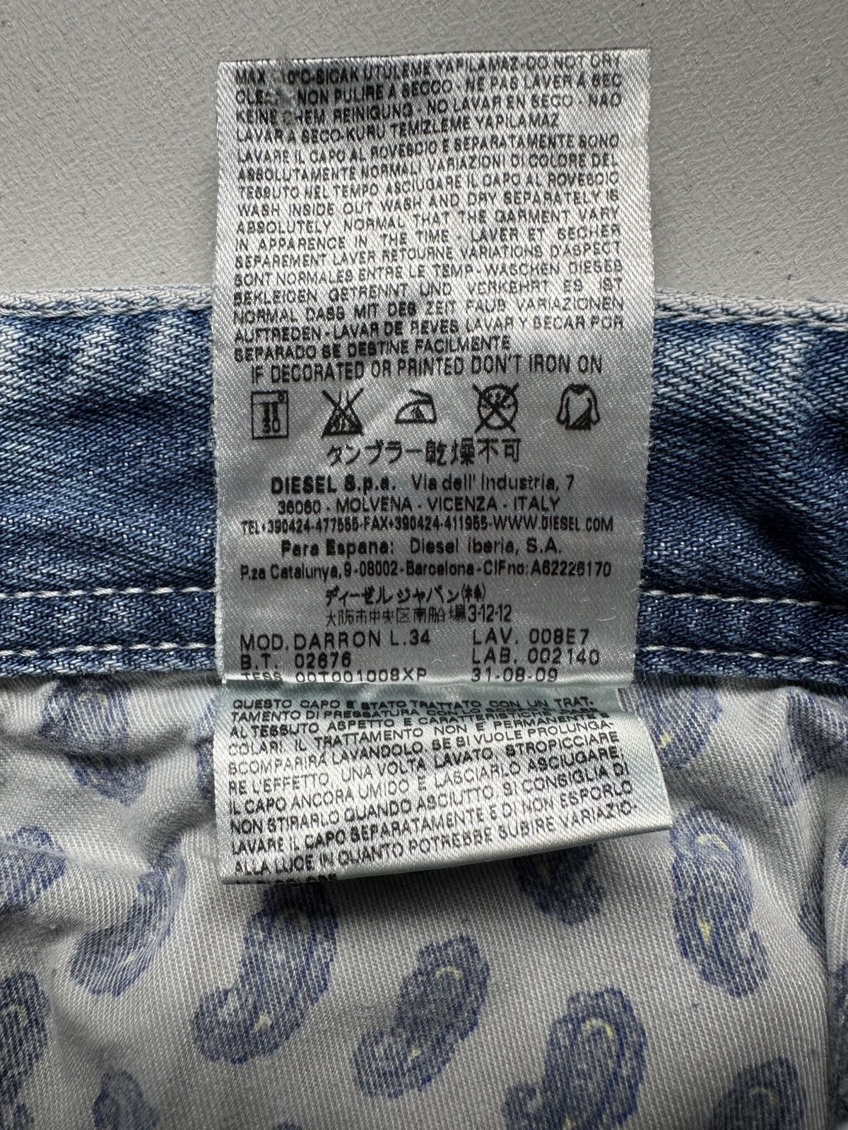 Diesel Diesel Darron Distressed Avant Garde Jeans Size US 30 / EU 46 - 11 Thumbnail