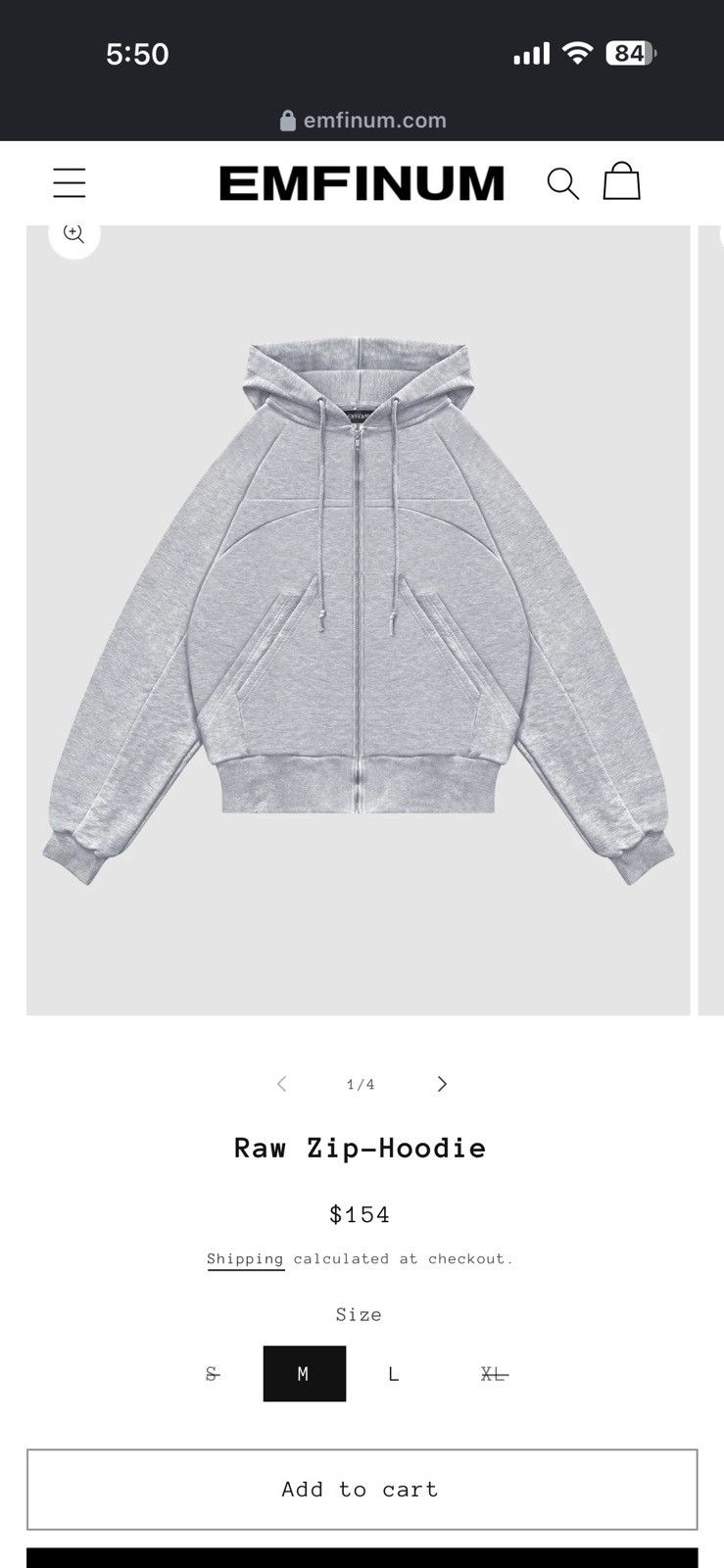 Other emfinum raw zip hoodie Size US L / EU 52-54 / 3 - 6 Thumbnail