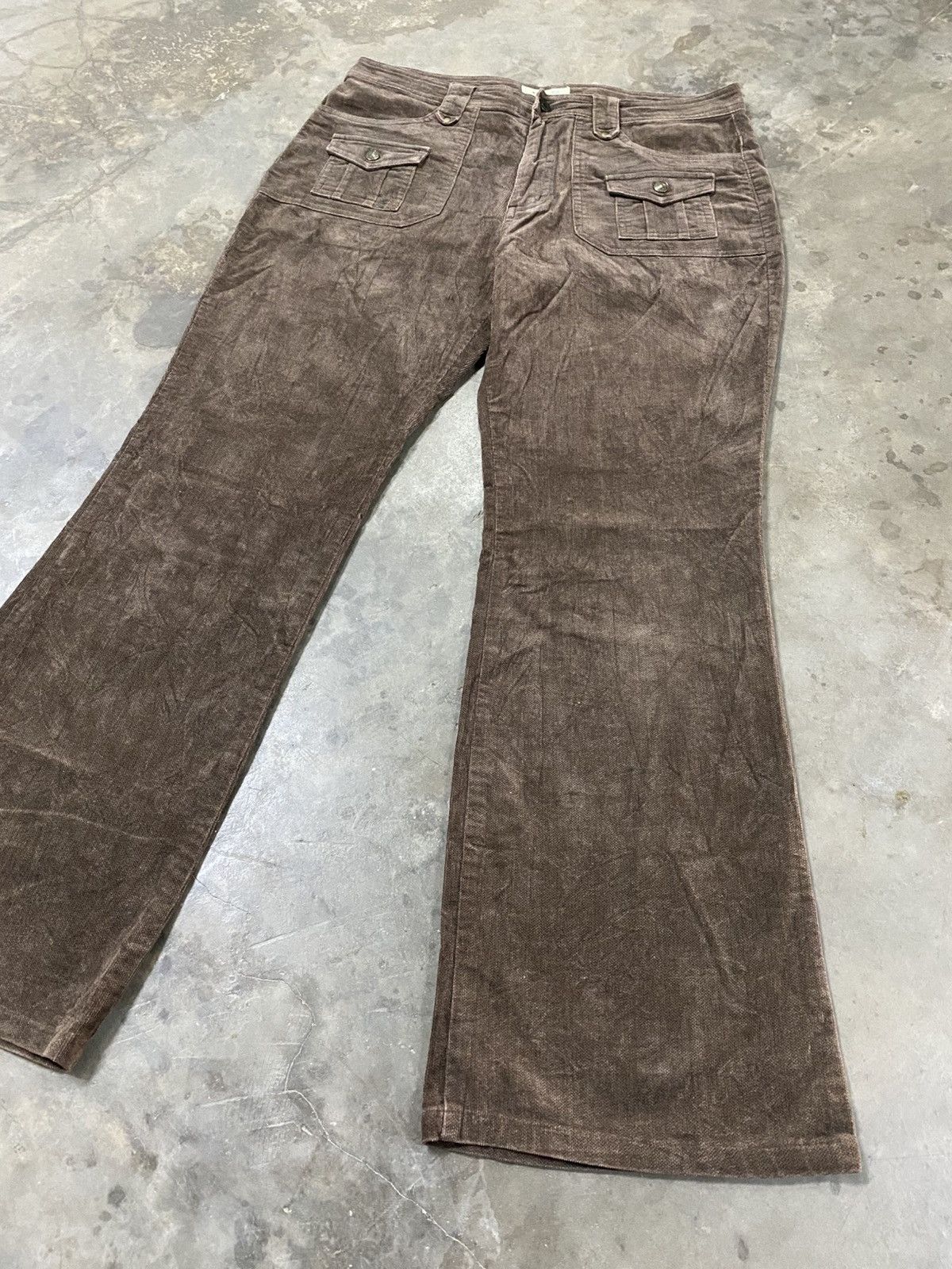 Hysteric Glamour × If Six Was Nine × Le Grande Bleu (L.G.B.) Flare Jeans Newton Circus Chocolate Corduroy @251 Size US 34 / EU 50 - 2 Thumbnail