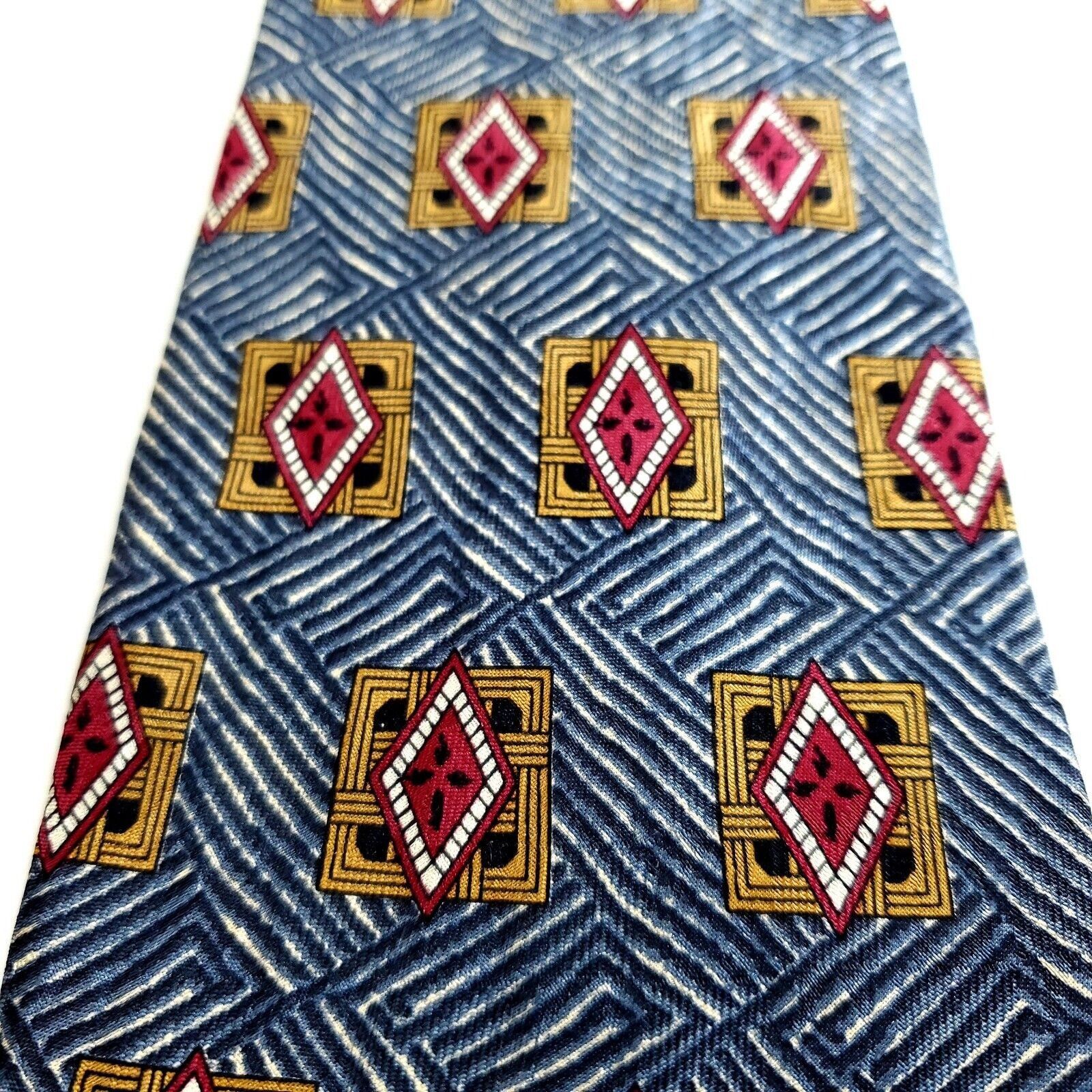Robert Talbott Robert Talbott Best Of Class Mark Shale Blue Tan Abstract Sh Size ONE SIZE - 2 Thumbnail
