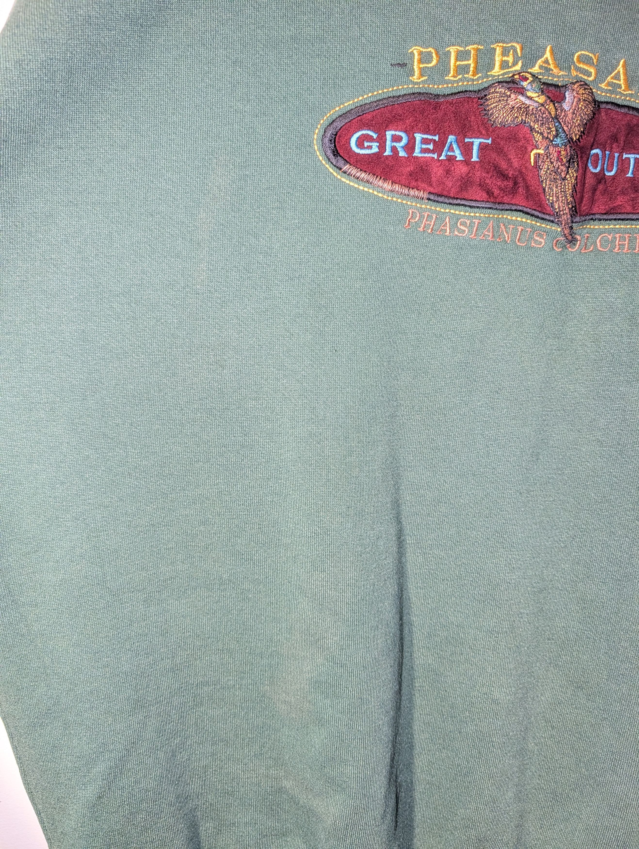 Arts & Science Vintage Pheasant Great Outdoors Embroidered Sweatshirt Size US XL / EU 56 / 4 - 5 Thumbnail