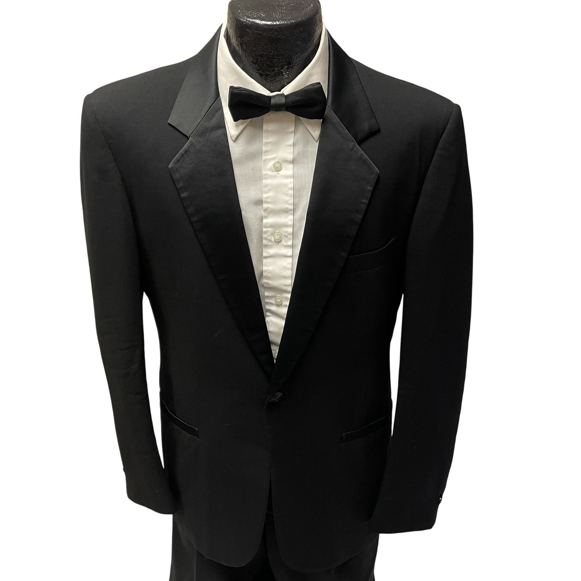 Pierre Cardin Vtg Pierre Cardin Paris Tuxedo FORMAL Satin Lapel Blazer Size 42R - 1 Thumbnail
