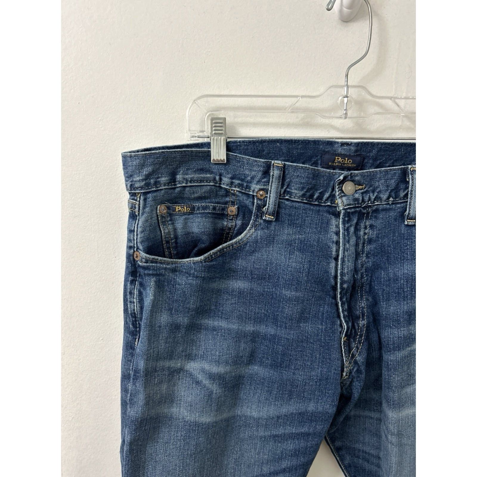 Polo Ralph Lauren Polo Ralph Lauren Sullivan Slim Jeans Mens 36x30 Light Wash Denim Zip Pocket 5-Pocket Logo Blue Straight Modern Casual Men Size US M / EU 48-50 / 2 - 4 Thumbnail