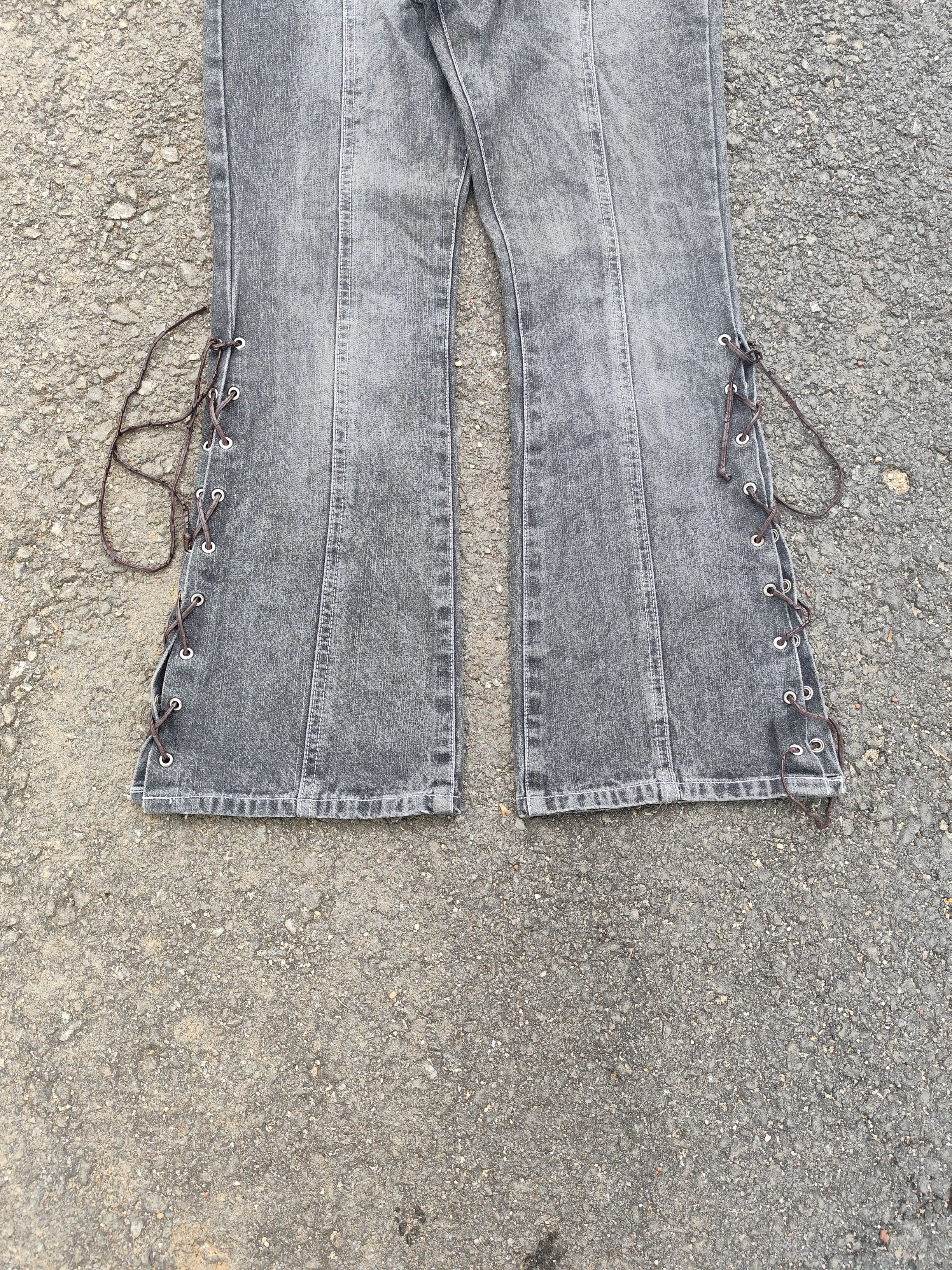 Japanese Brand Vintage Japanese Flare Bondage Pant - B_J/1124/3 Size 22" - 2 Thumbnail