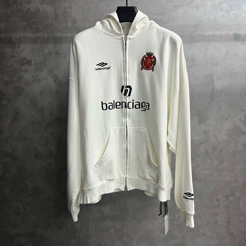 Balenciaga Balenciaga Alphanprinted hooded zip-up long-sleeve sweatsh Size US XXL / EU 58 / 5 - 1 Thumbnail