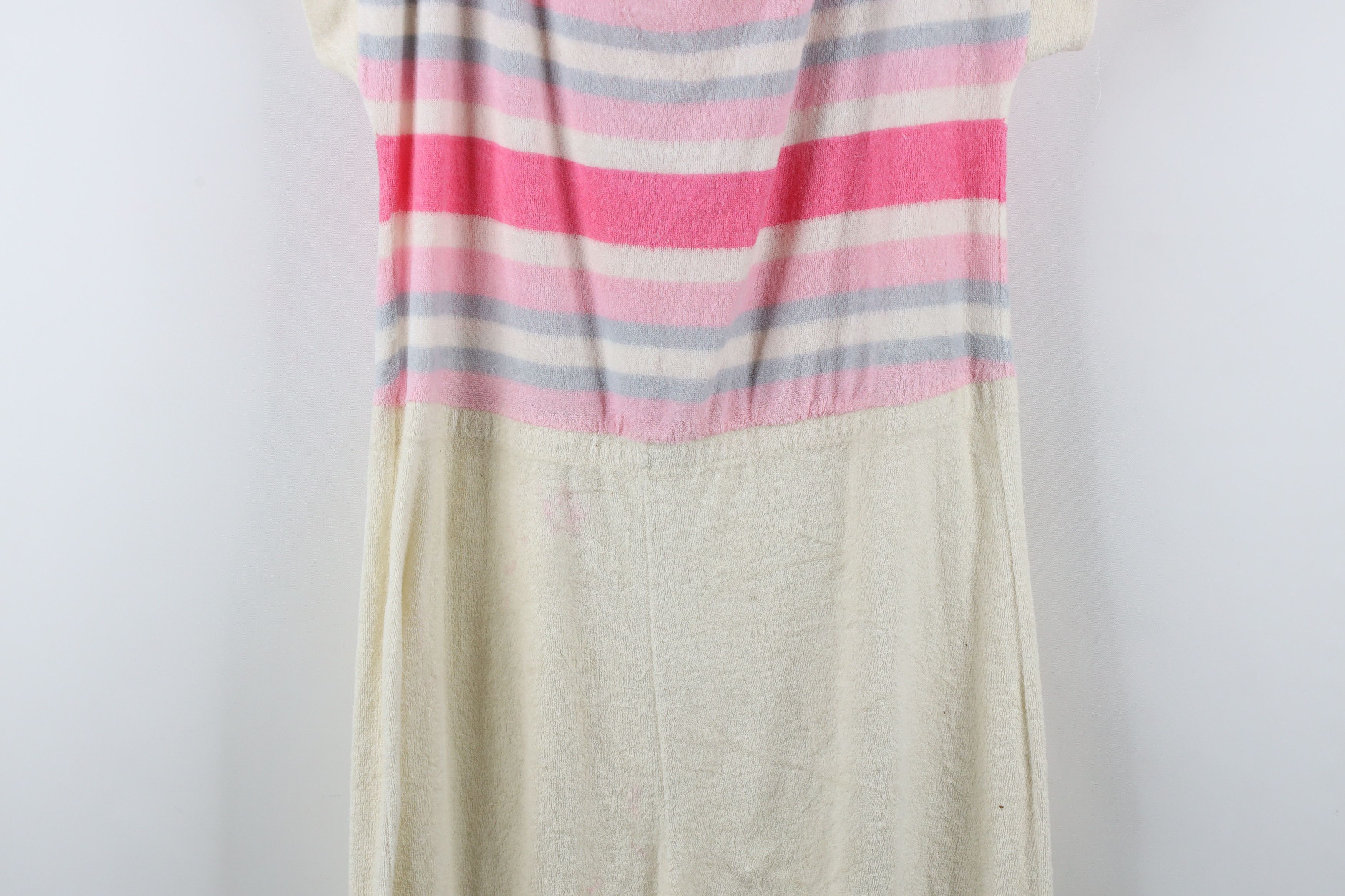 Vintage Vintage 70s Terry Cloth Striped Dolman Sleeve Romper Suit Size L / US 10 / IT 46 - 19 Thumbnail