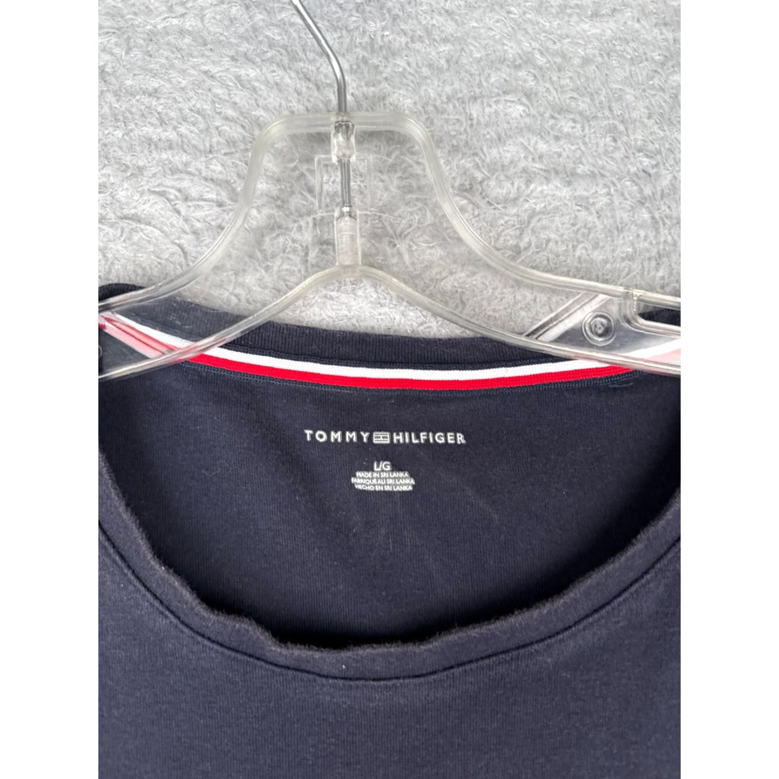 Tommy Hilfiger Tommy Hilfiger Shirt Womens Large Blue Crew Neck Short Sleeve 100% Cotton Logo Casual Sports Size L / US 10 / IT 46 - 7 Thumbnail