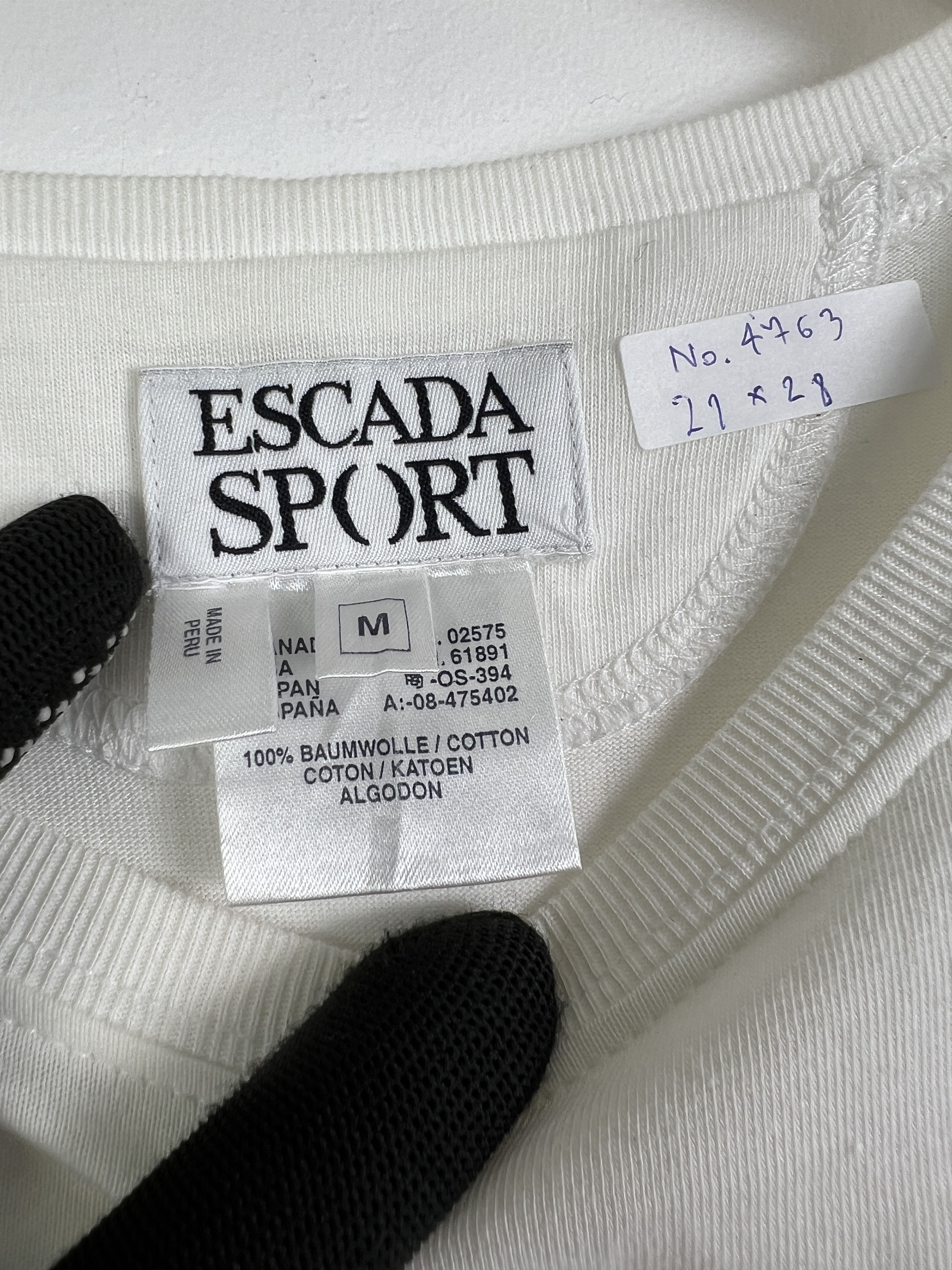 Escada × Escada Sport No.4763 Escada Sport Embroidery Box Logo Tee (M) Size US M / EU 48-50 / 2 - 3 Thumbnail