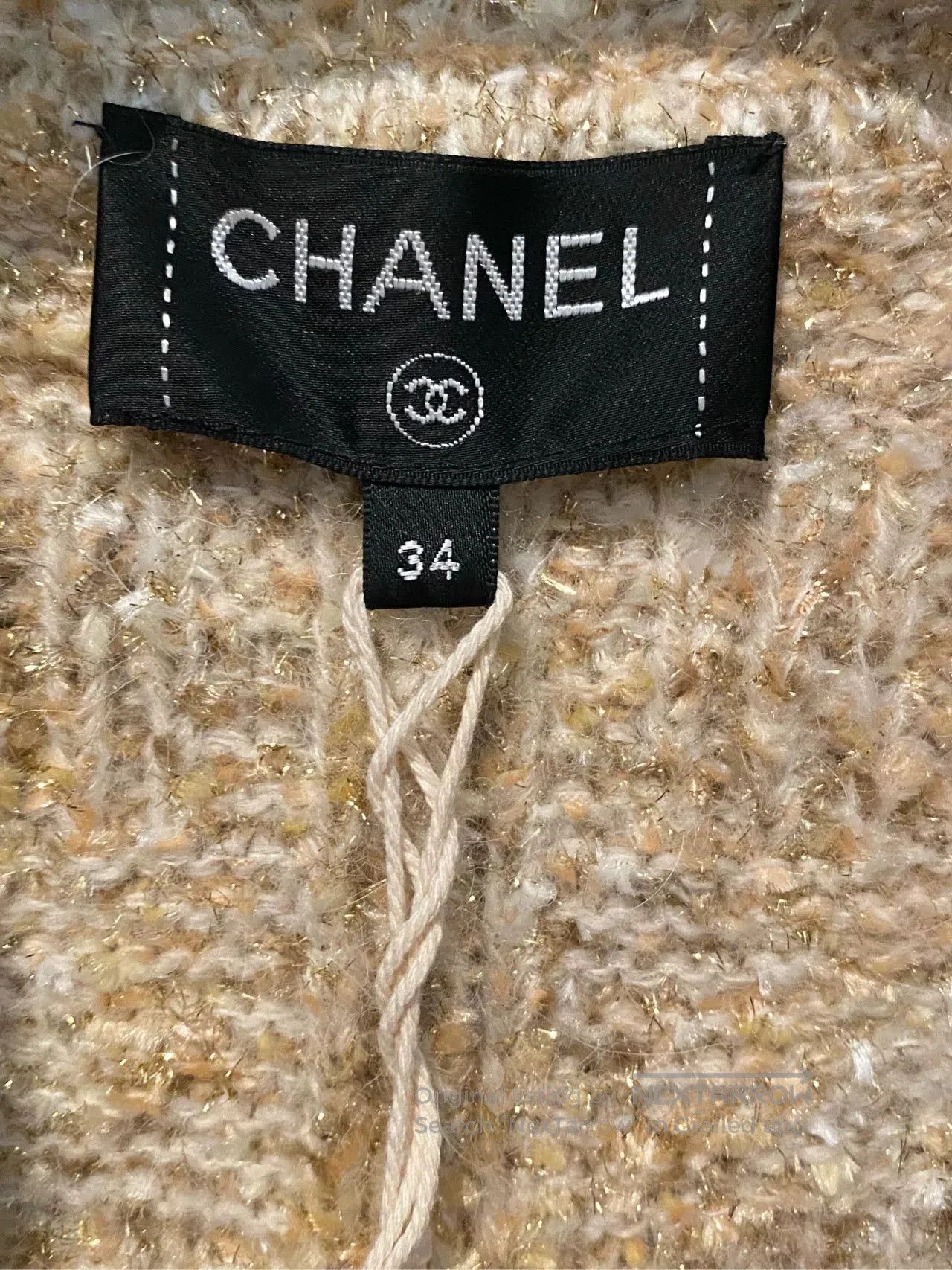 Chanel Chanel 20A Gold Knit Coat with Belt. Size US XS / EU 42 / 0 - 2 Thumbnail