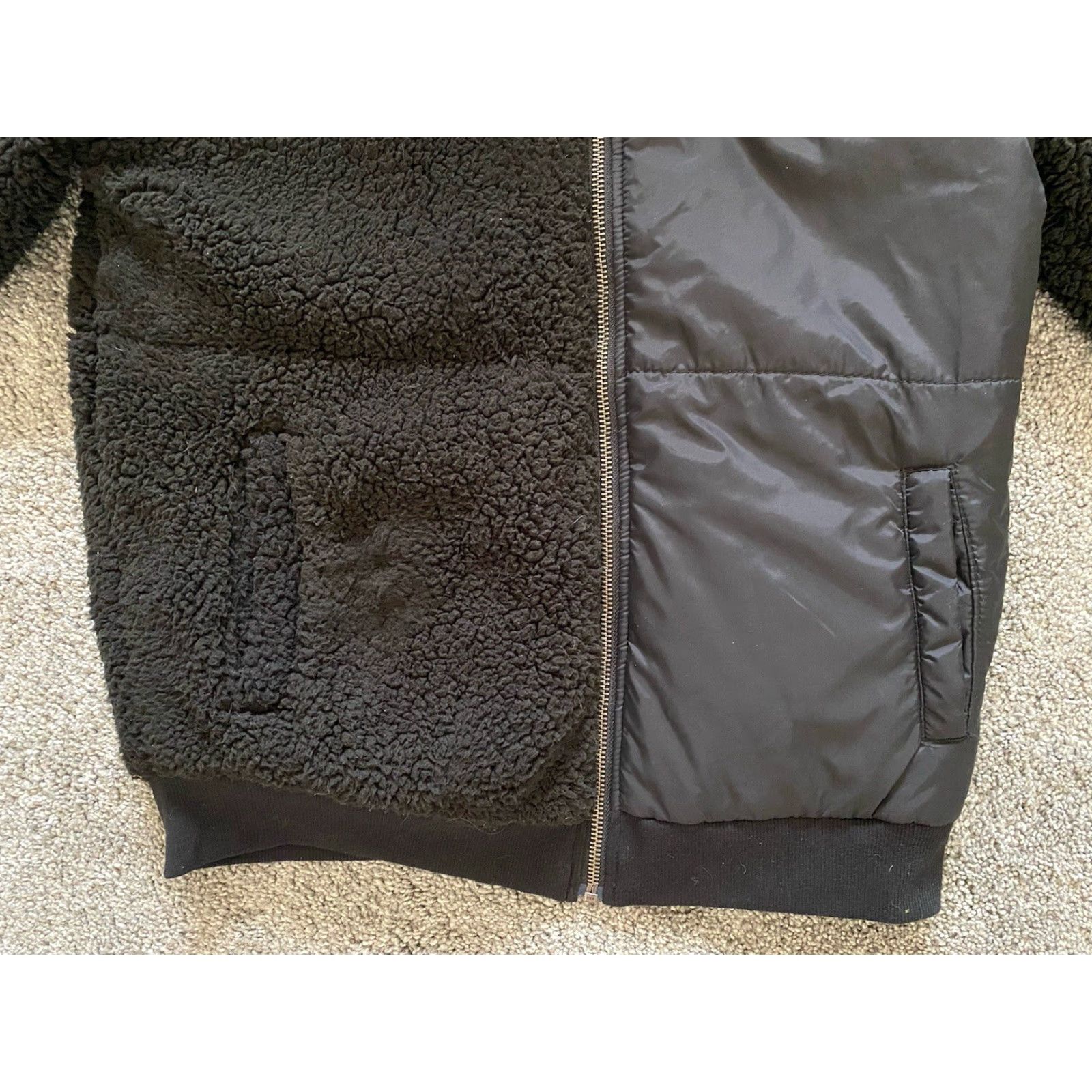 True Religion True Religion Women’s Jacket Size M Black Sherpa Hooded Designer Size M / US 6-8 / IT 42-44 - 7 Thumbnail