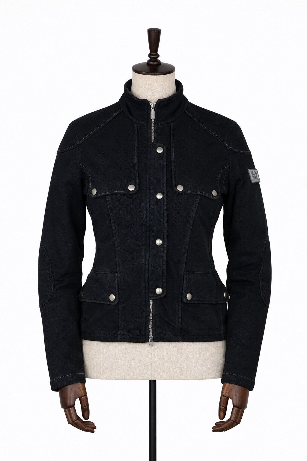 Belstaff Women`s Belstaff Black Big Logo Cotton Jacket Size 46 Size S / US 4 / IT 40 - 4 Thumbnail