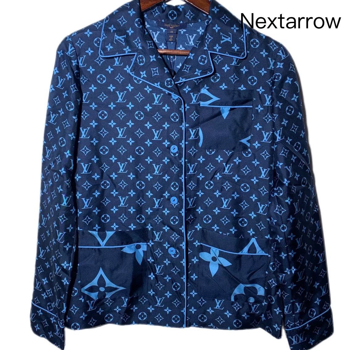 Louis Vuitton Louis Vuitton letter printed pajama style long sleeved shirt Size US S / EU 44-46 / 1 - 1 Thumbnail