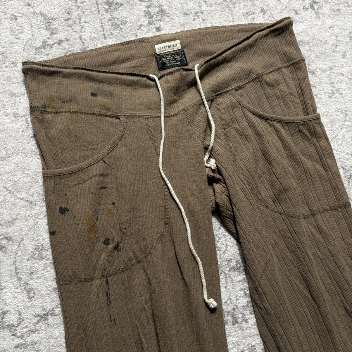 Share Spirit Homme Share Spirit Homme Ribbed Cotton Military Flared Sweatpants Size US 36 / EU 52 - 5 Thumbnail