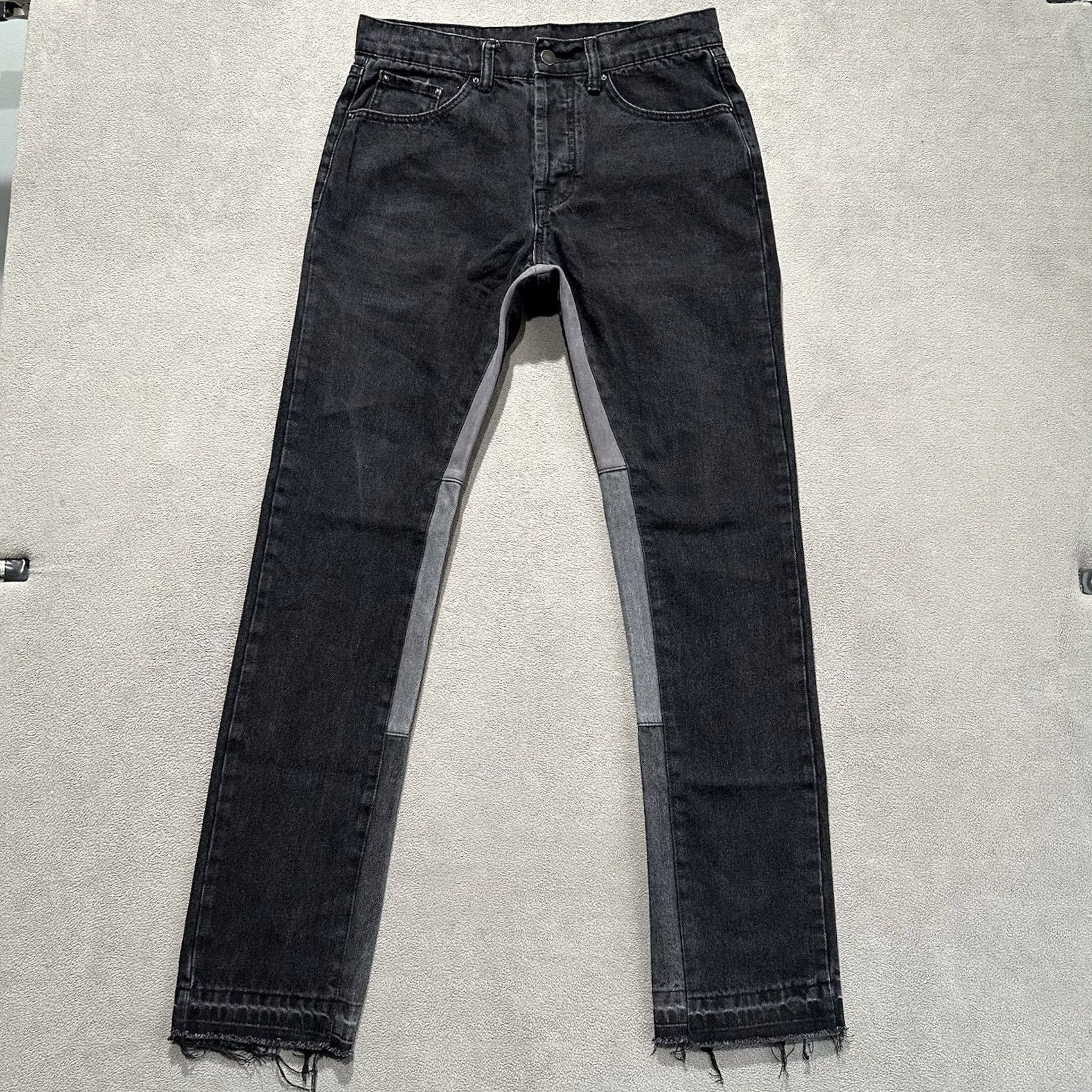 MNML EUC MNML Jeans Men 32x31 Black Denim Slim Fit Wide Leg Straight Knit Casual Size US 32 / EU 48 - 2 Thumbnail